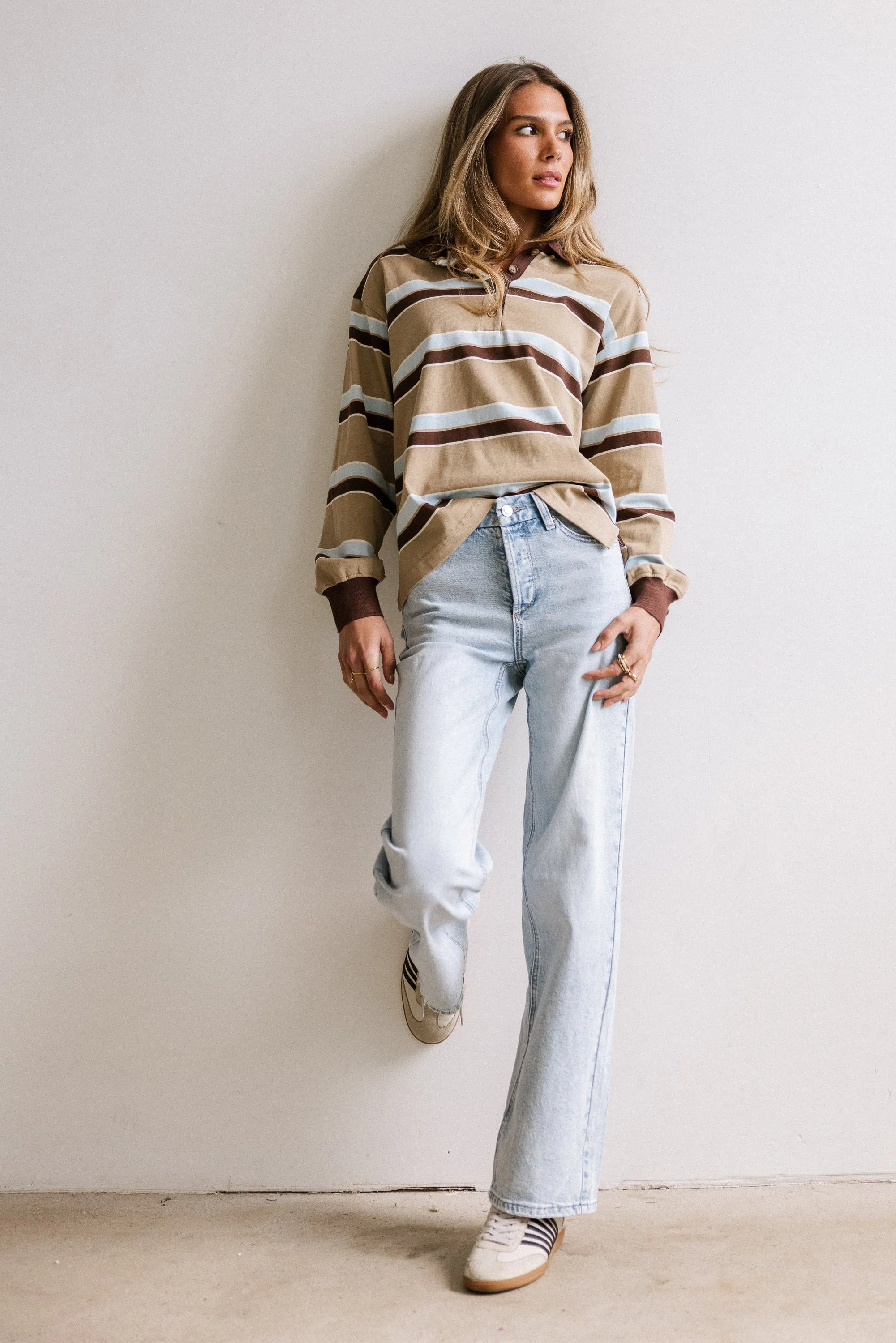 Megan Striped Top in Taupe sold by bohme product image thumbnail 4