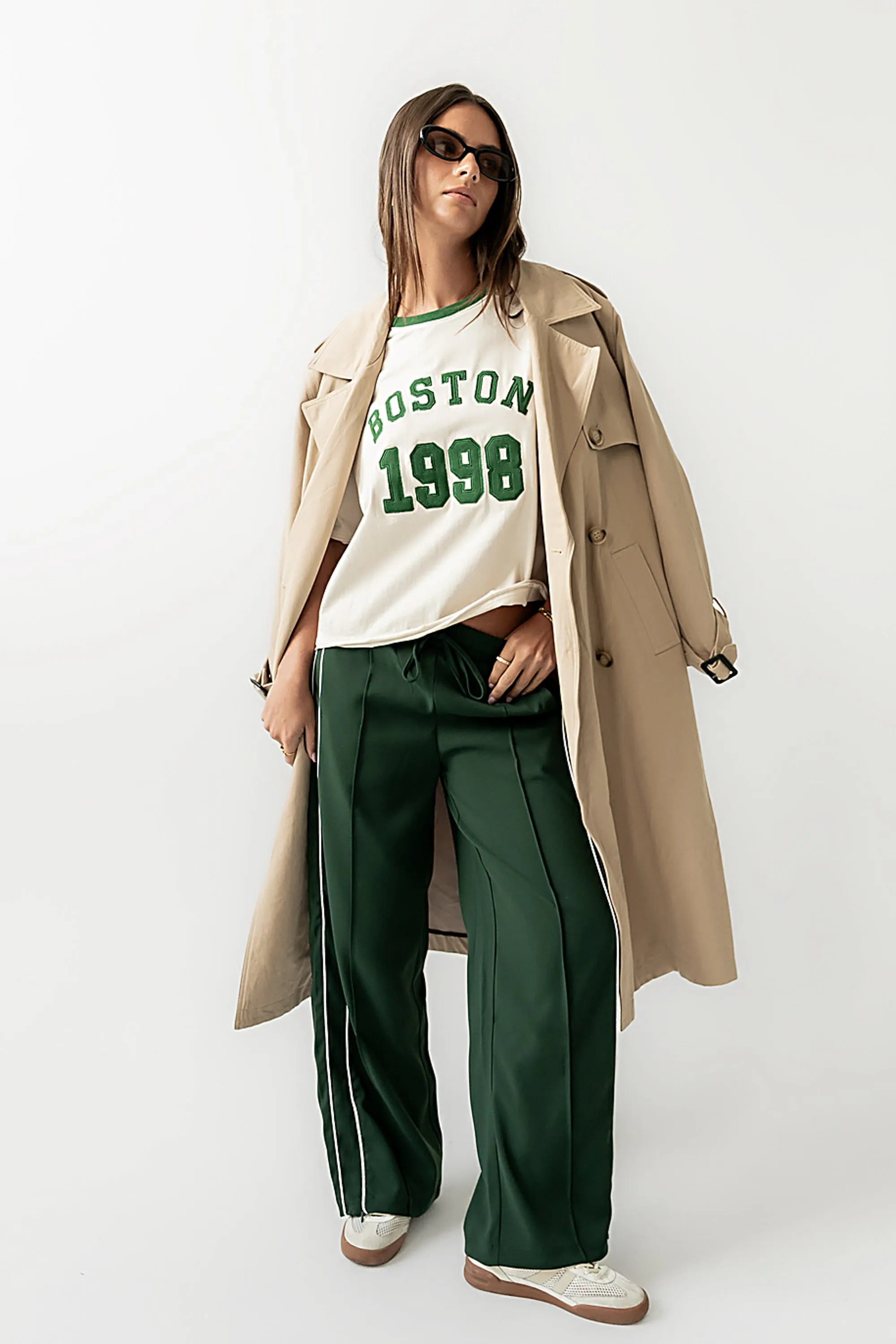 Brooklyn Oversized Graphic Tee in Green sold by bohme product image thumbnail 3