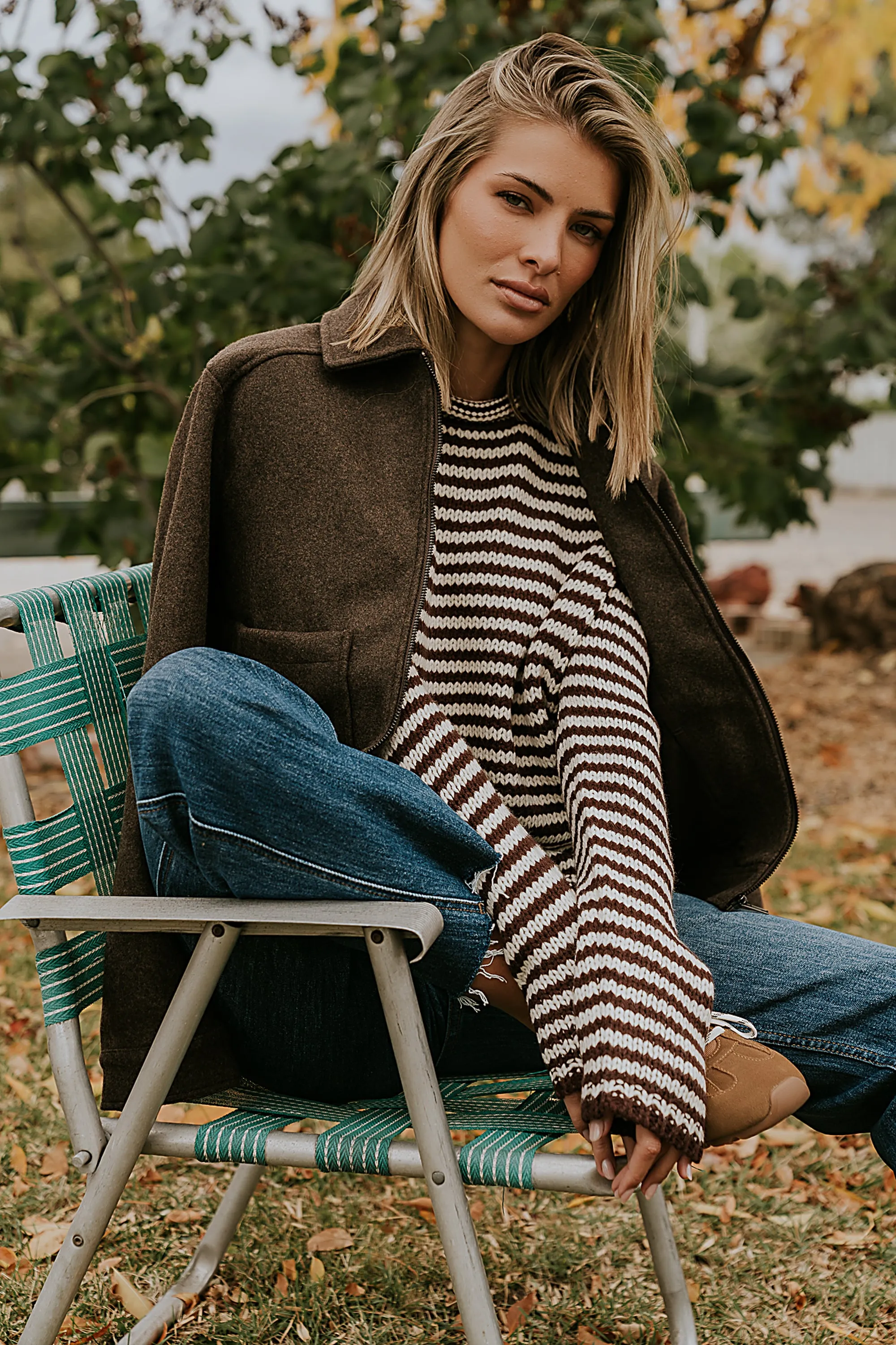 Jones Knit Sweater in Brown sold by bohme product image thumbnail 3