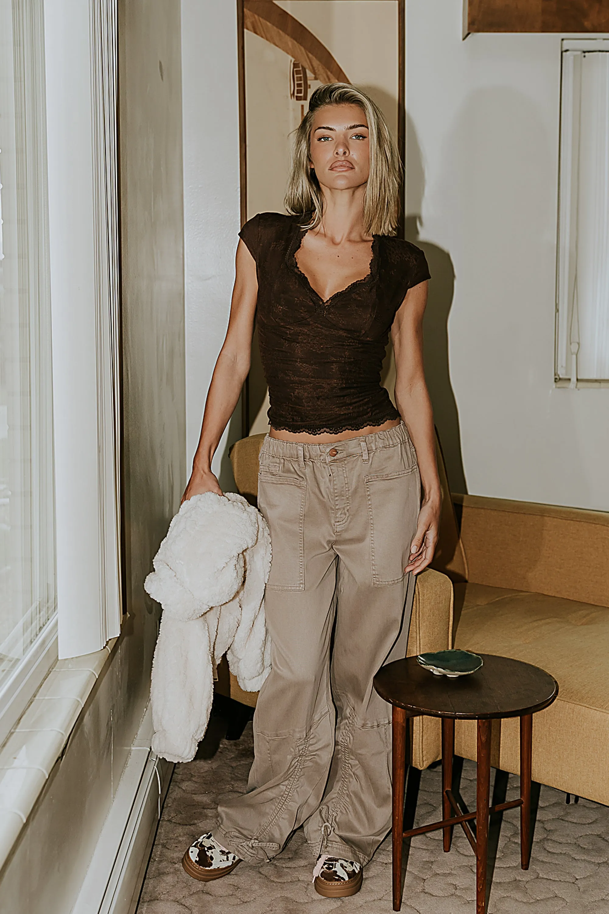 Gracie Lace Top in Brown sold by bohme product image thumbnail 4