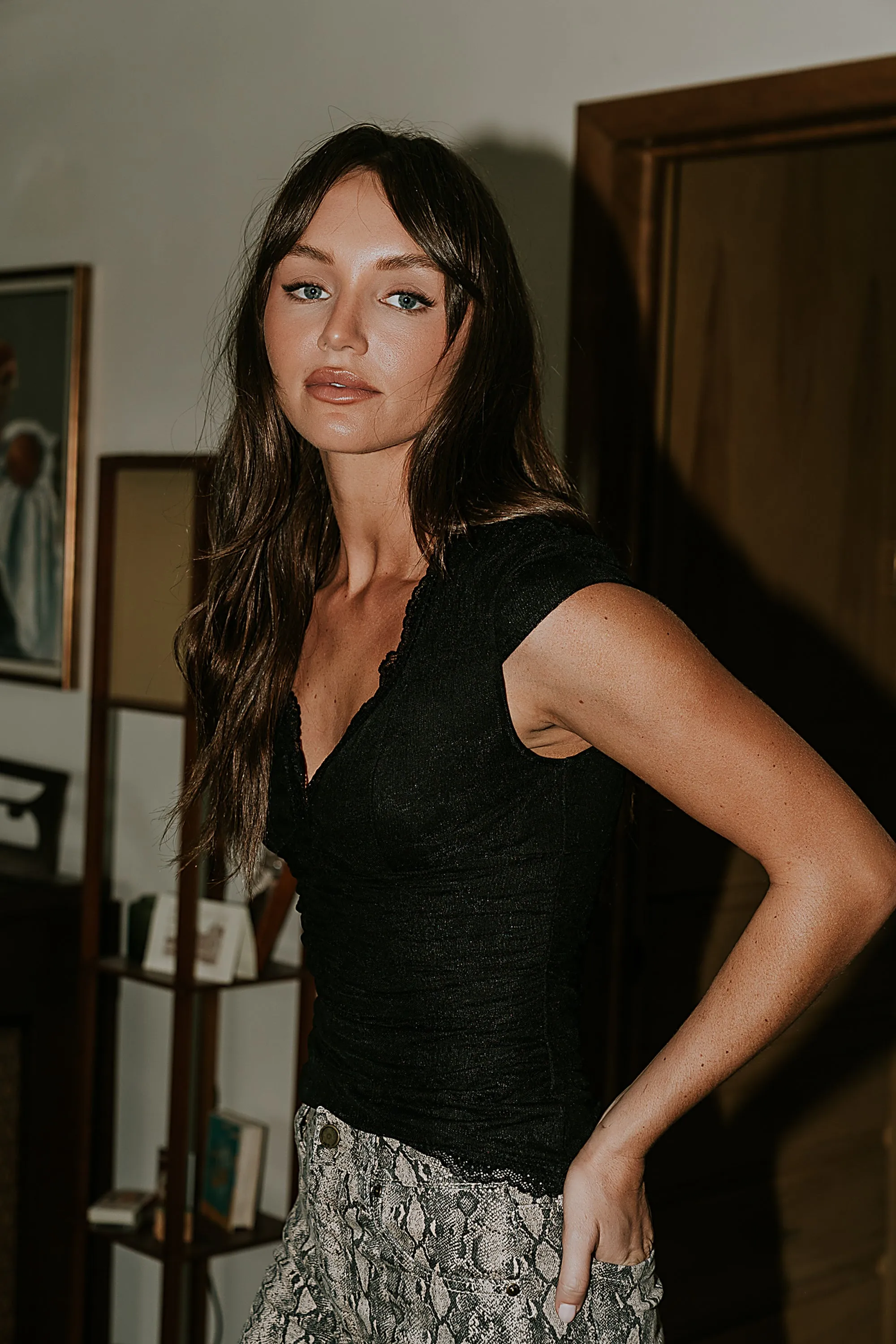 Gracie Lace Top in Black sold by bohme product image thumbnail 5
