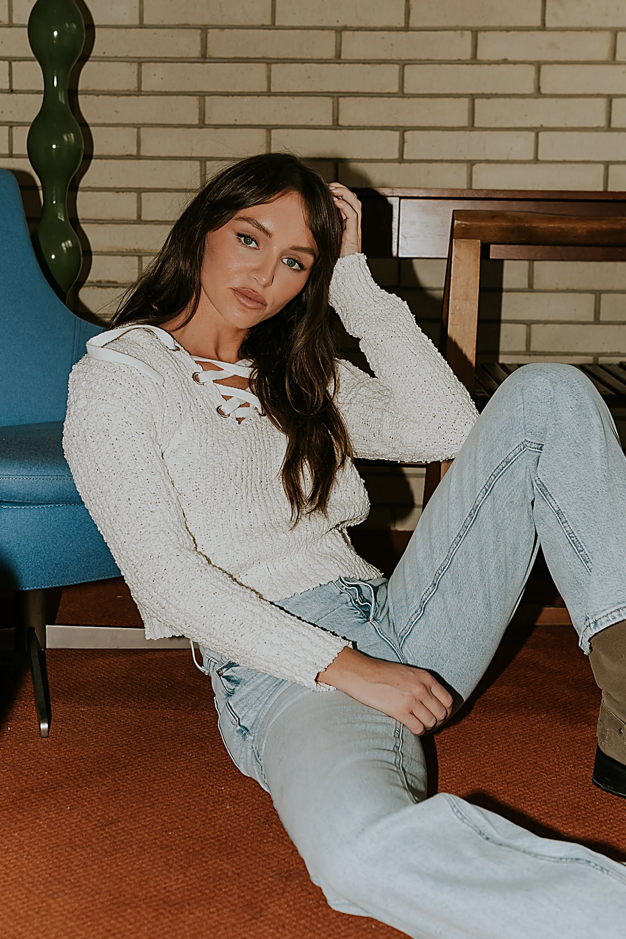 Georgie Knit Sweater in Ivory sold by bohme product image thumbnail 2