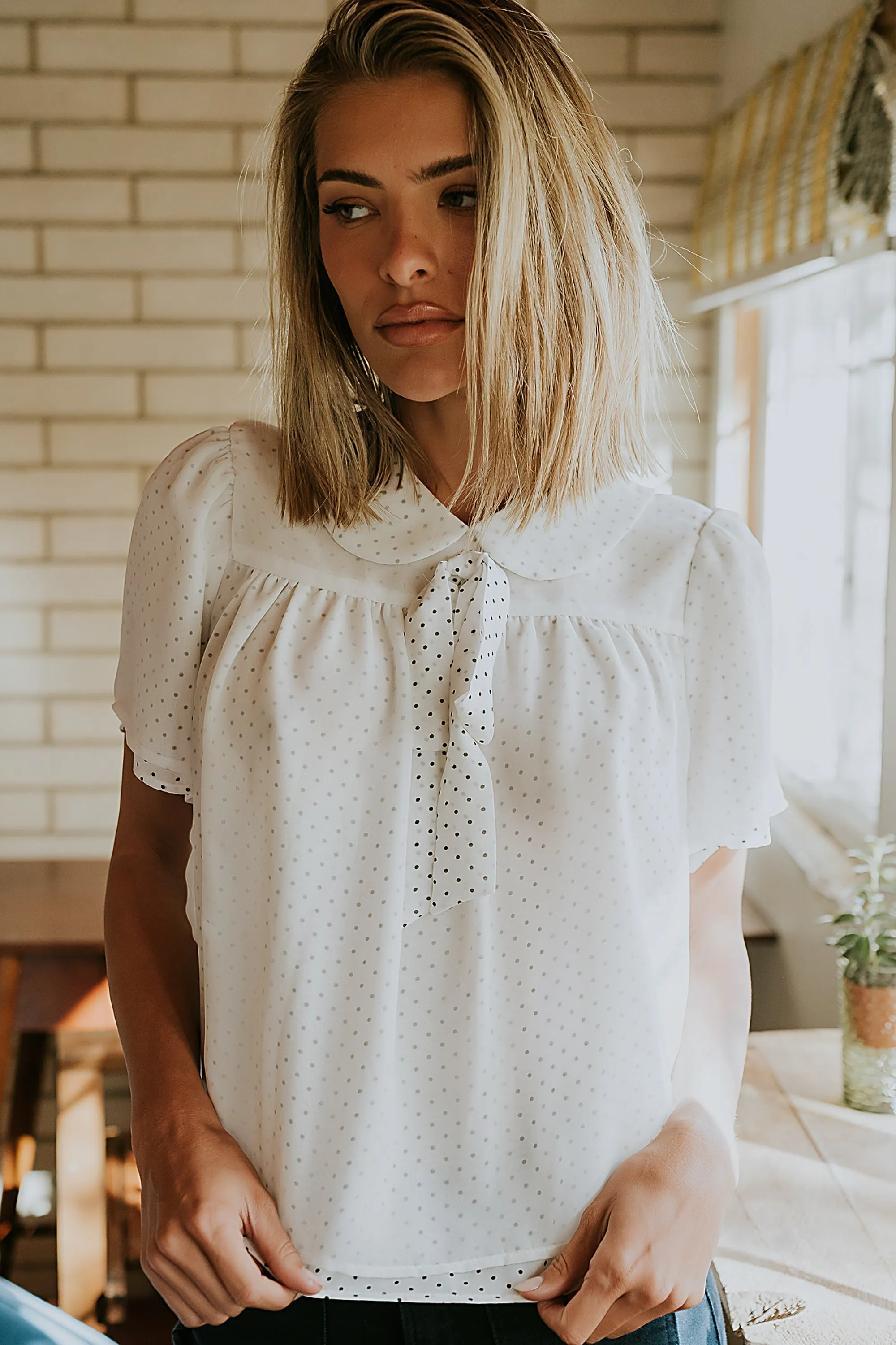 Danika Polka Dot Blouse sold by bohme product image thumbnail 5