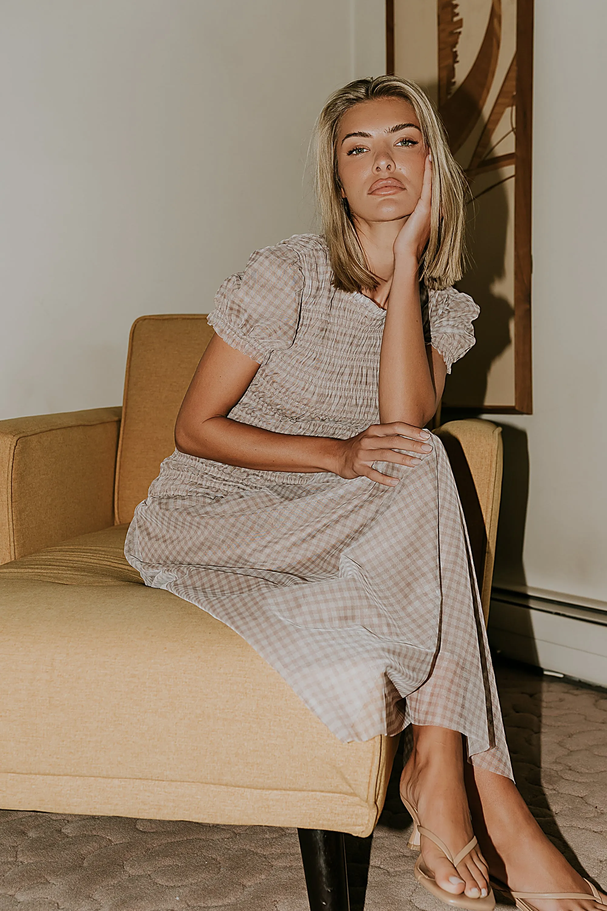 Daisy Gingham Maxi Dress sold by bohme product image thumbnail 2