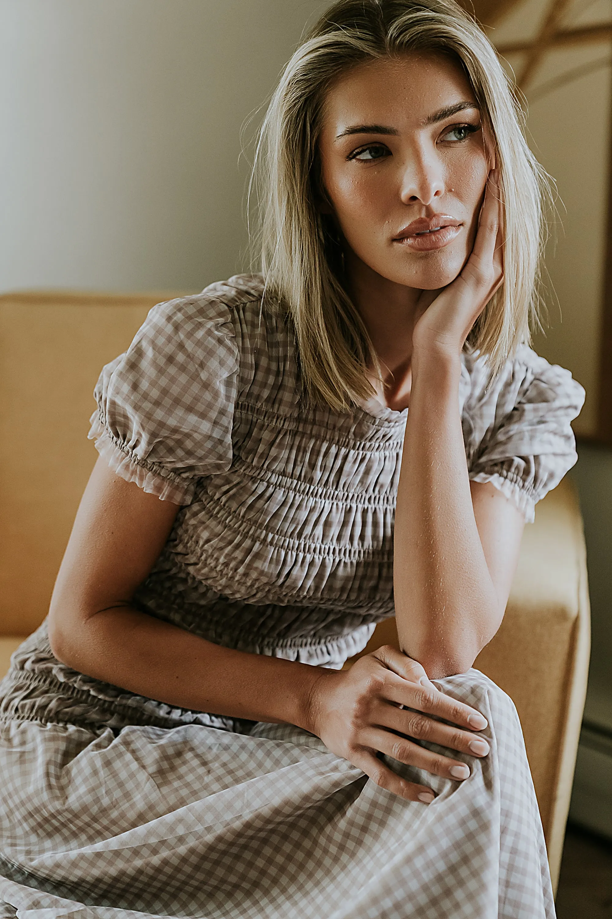 Daisy Gingham Maxi Dress sold by bohme product image thumbnail 5