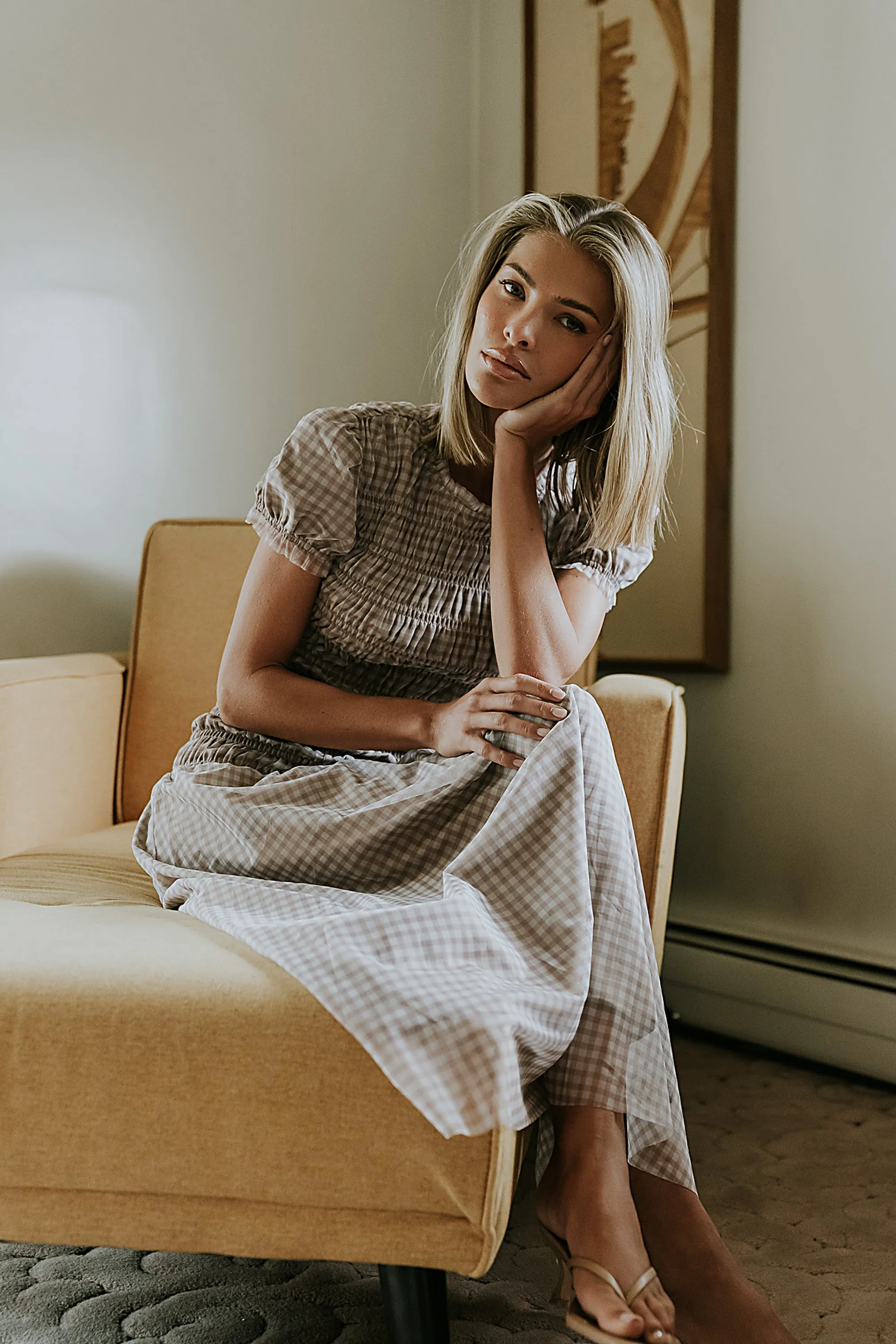 Daisy Gingham Maxi Dress sold by bohme product image thumbnail 4