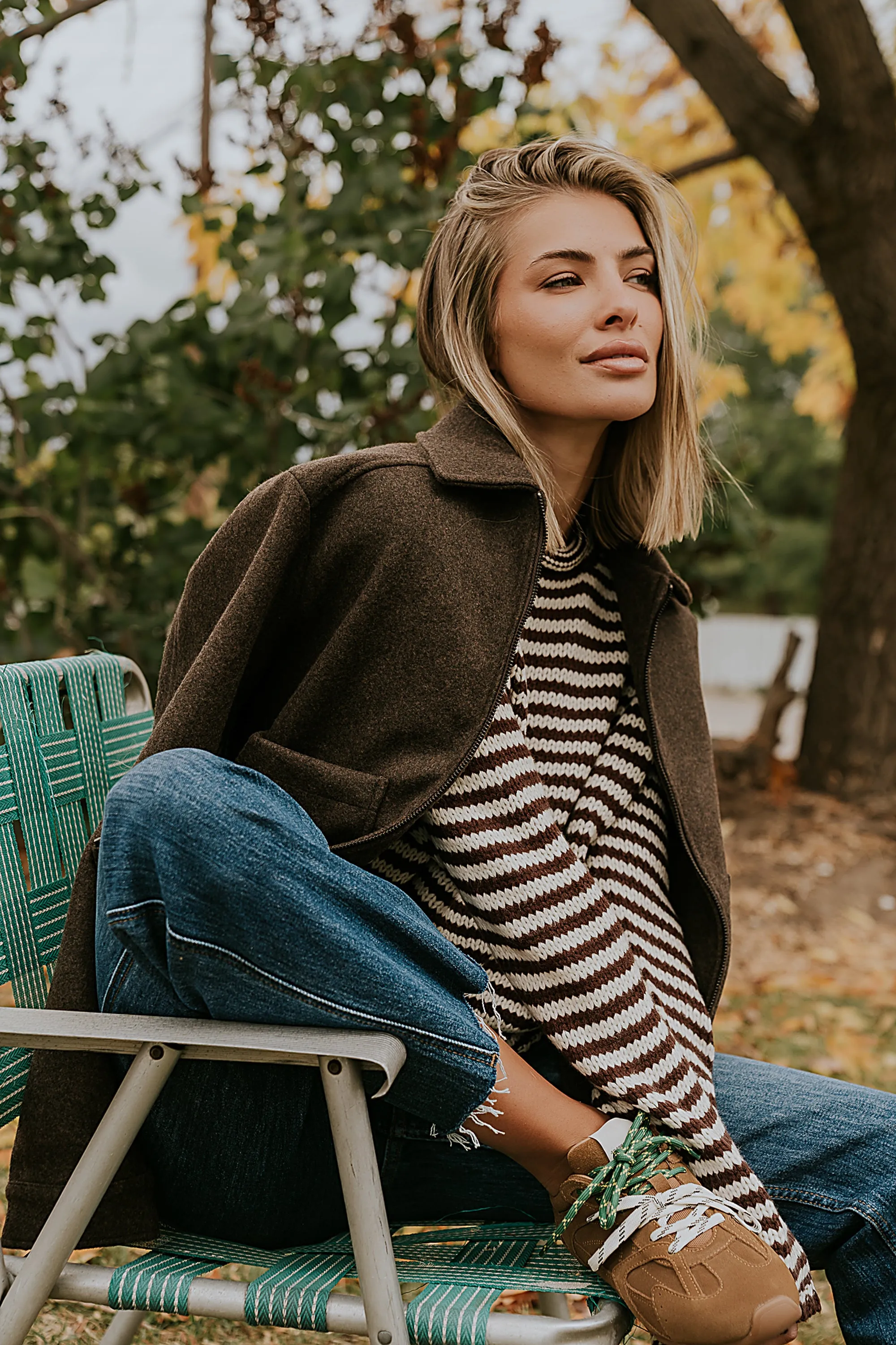 Juniper Collared Jacket in Brown sold by bohme product image thumbnail 4
