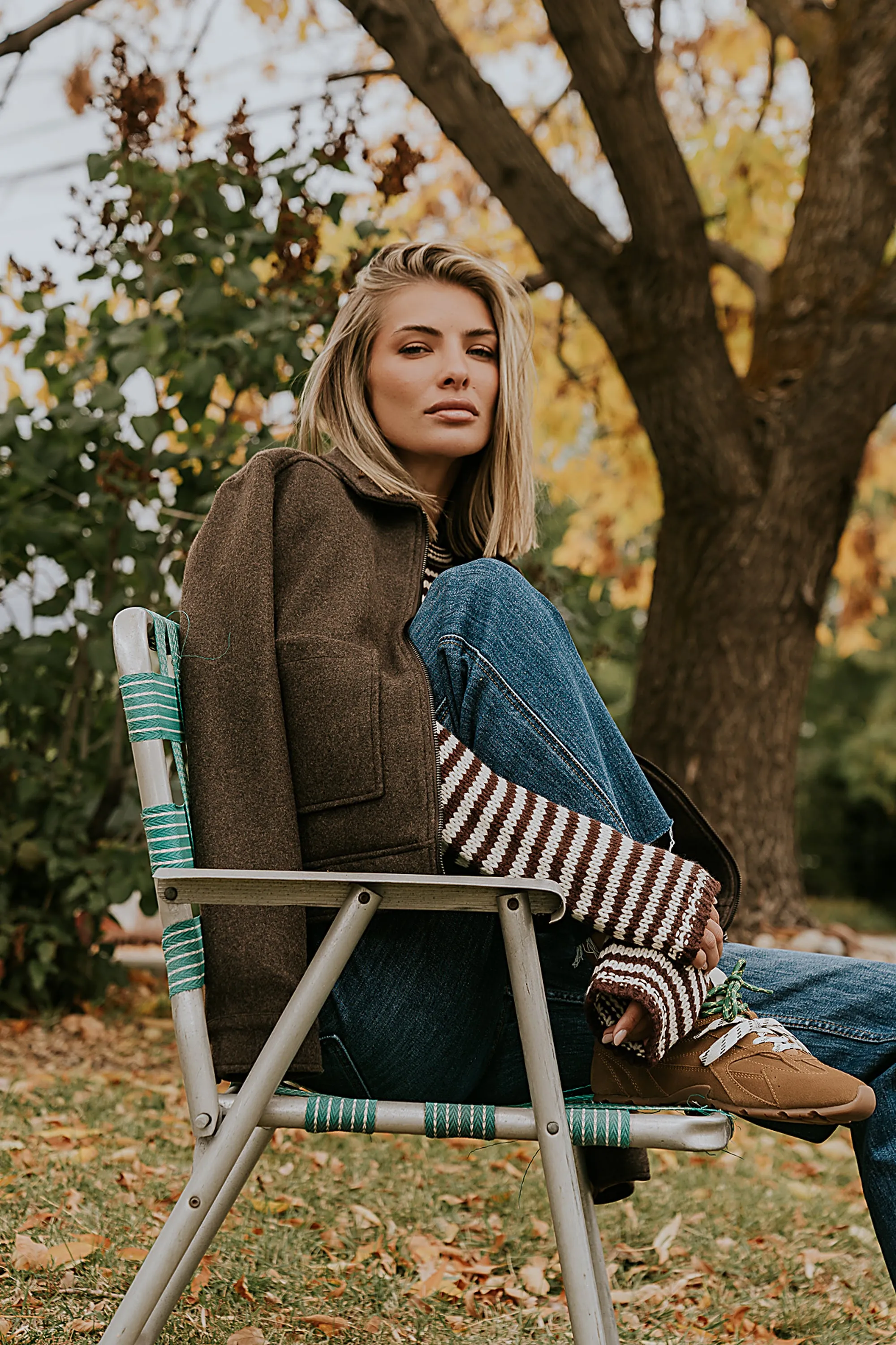 Juniper Collared Jacket in Brown sold by bohme product image thumbnail 2