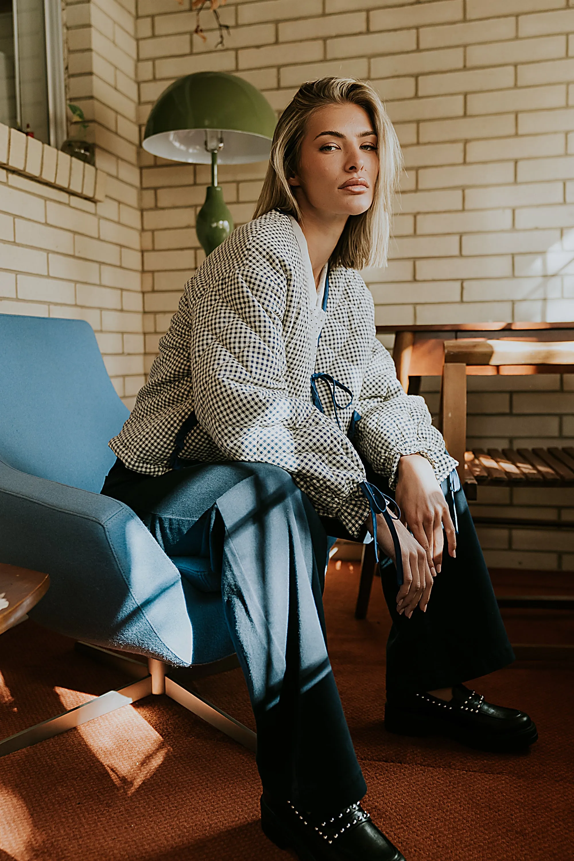 Andy Gingham Jacket sold by bohme product image thumbnail 4