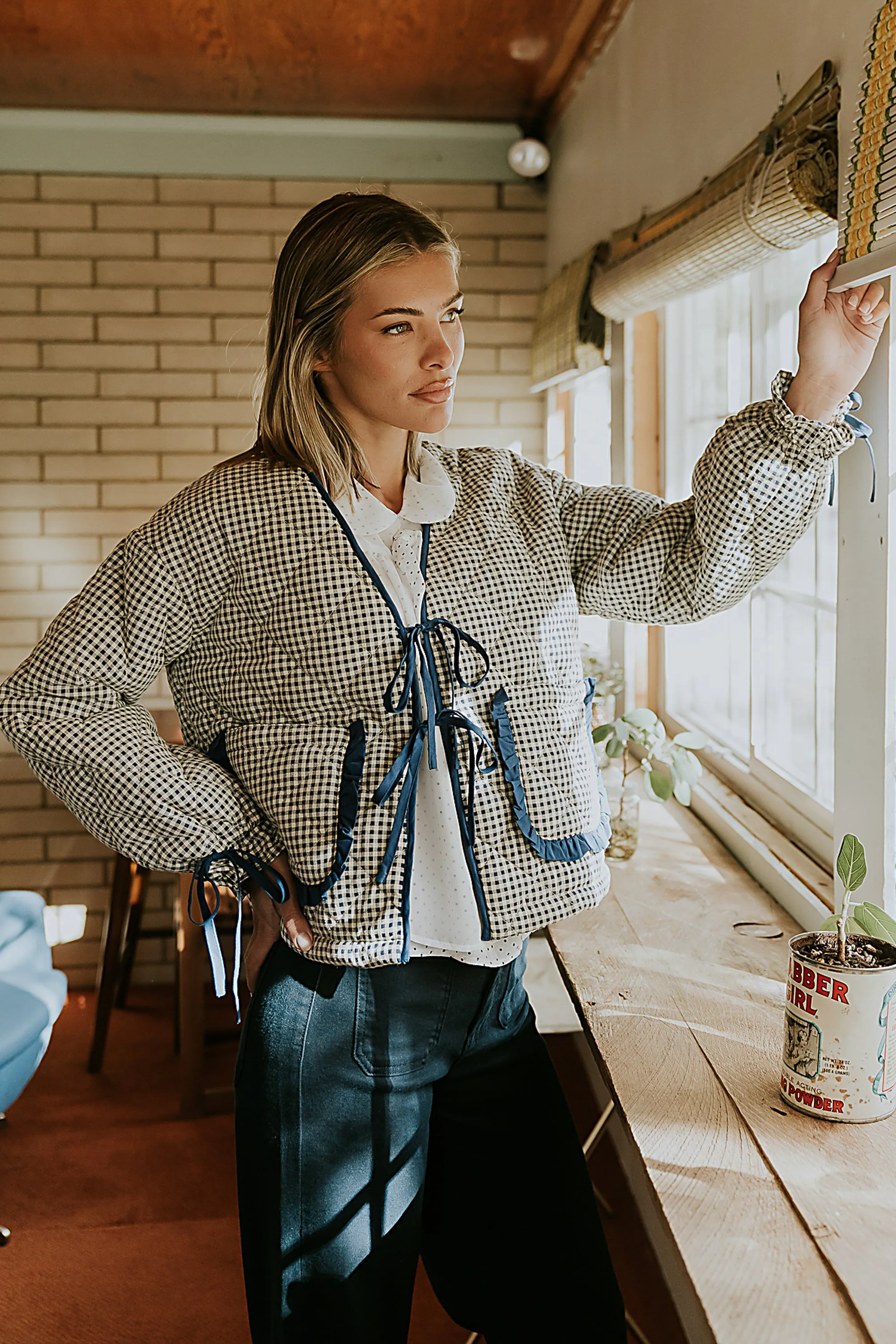 Andy Gingham Jacket sold by bohme