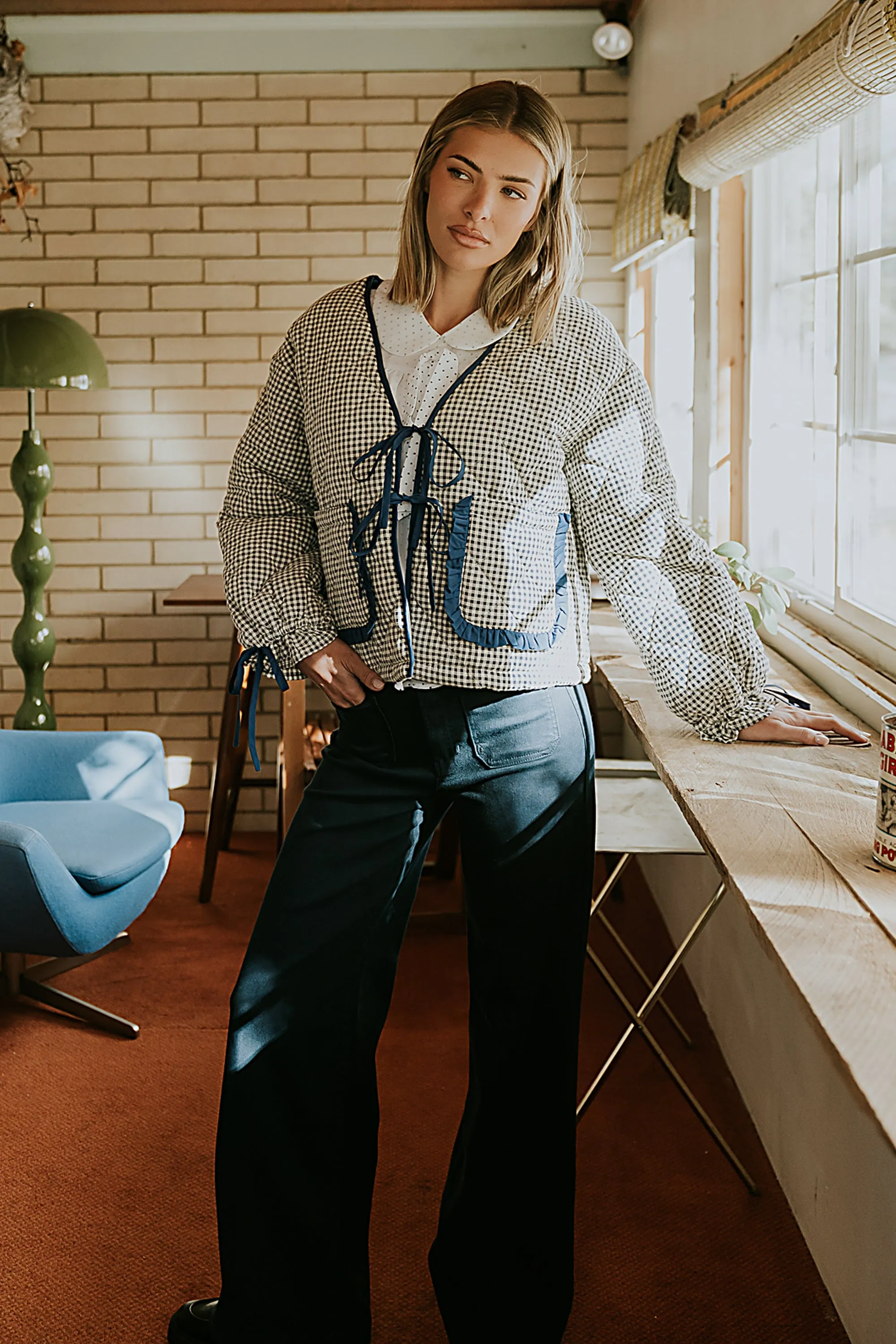 Andy Gingham Jacket sold by bohme product image thumbnail 2