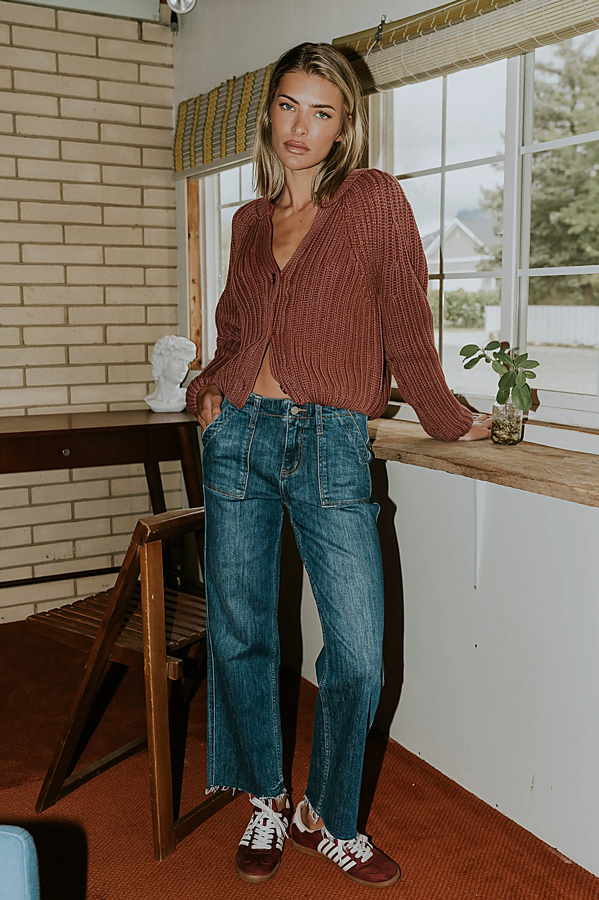 Katie Knit Cardigan in Red sold by bohme product image thumbnail 3