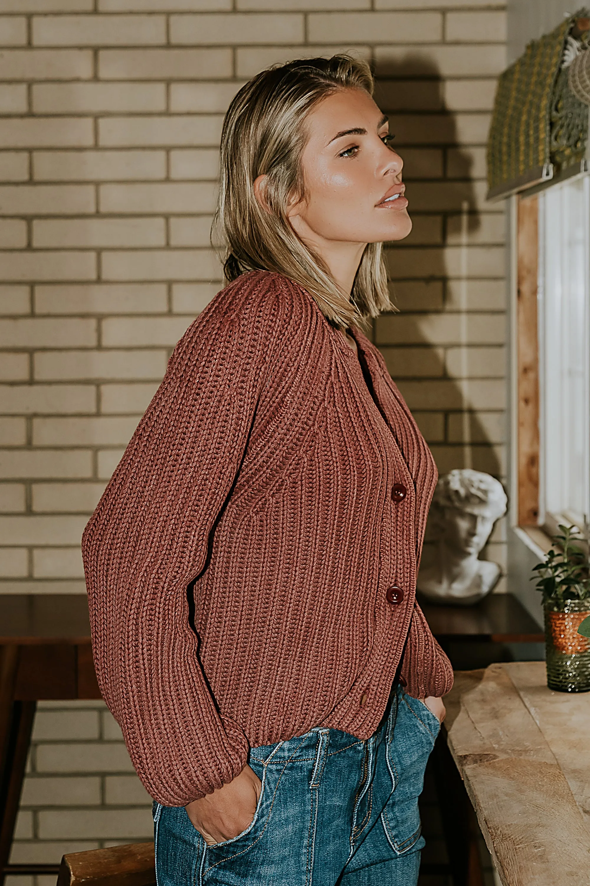 Katie Knit Cardigan in Red sold by bohme product image thumbnail 4