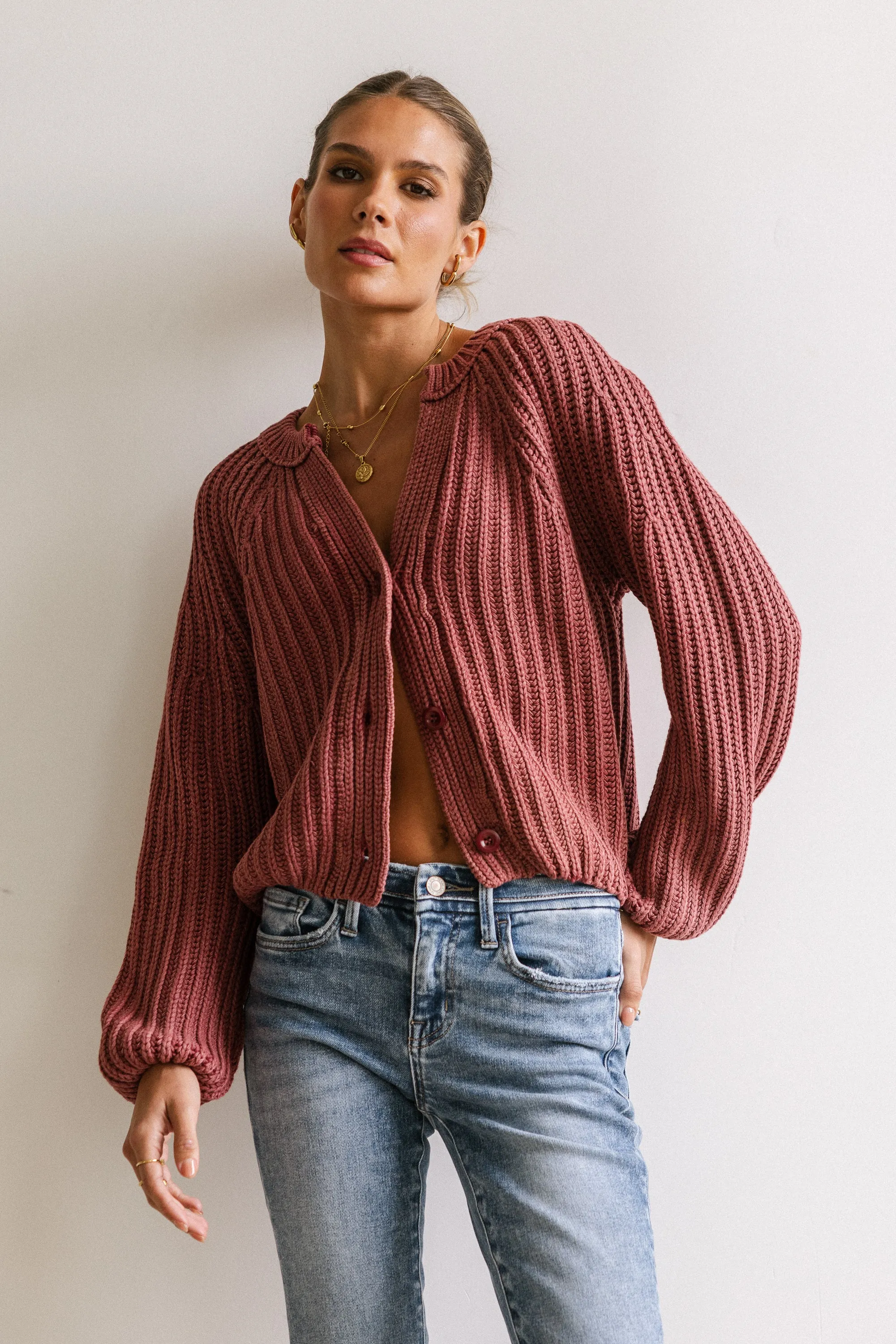 Katie Knit Cardigan in Red sold by bohme product image thumbnail 5