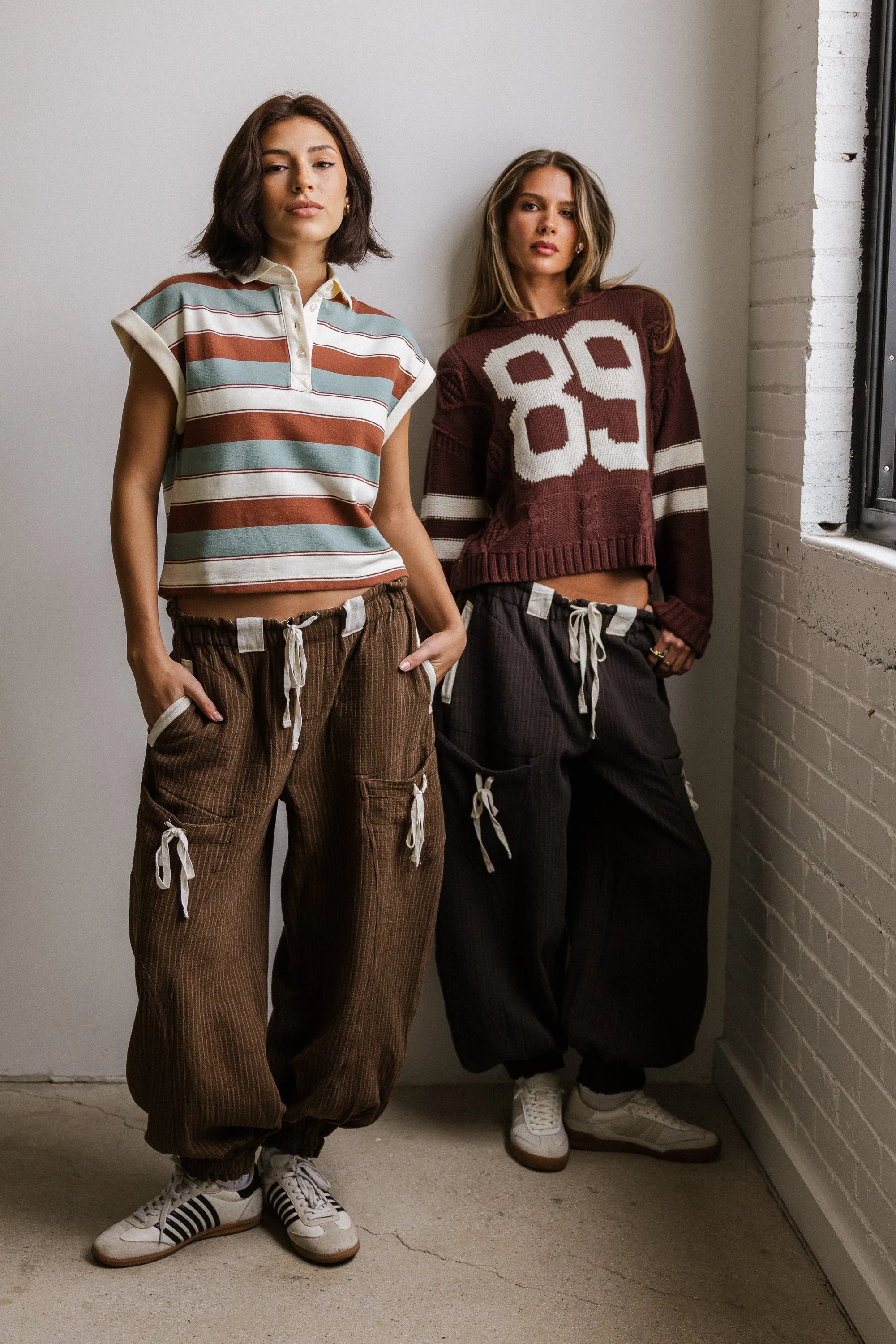 Niko Striped Top in Camel sold by bohme product image thumbnail 2