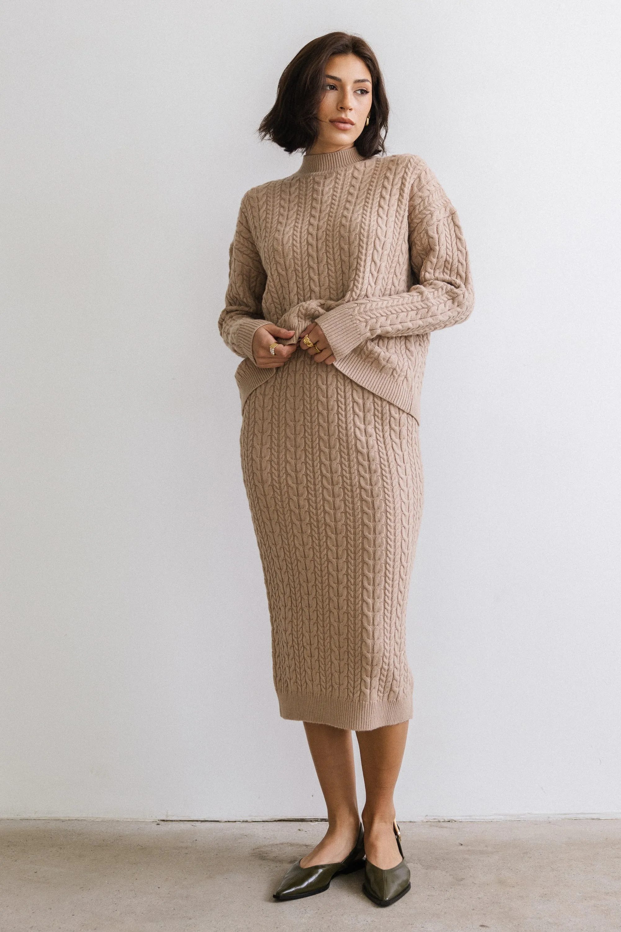 Renley Cable Knit Midi Skirt - FINAL SALE sold by bohme product image thumbnail 3
