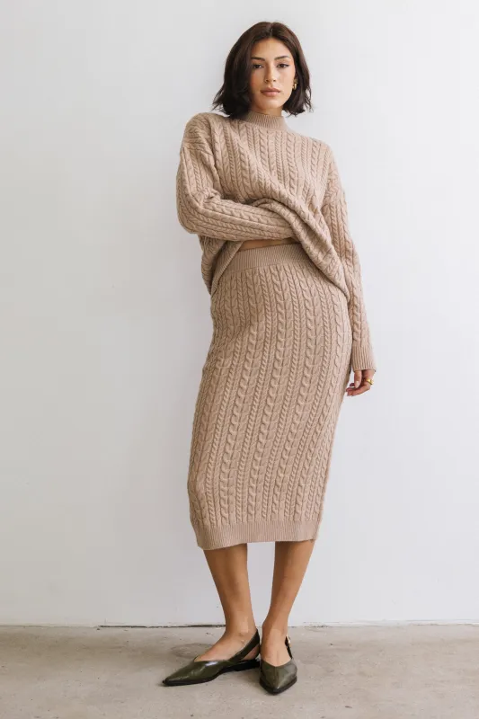 Renley Cable Knit Midi Skirt sold by bohme