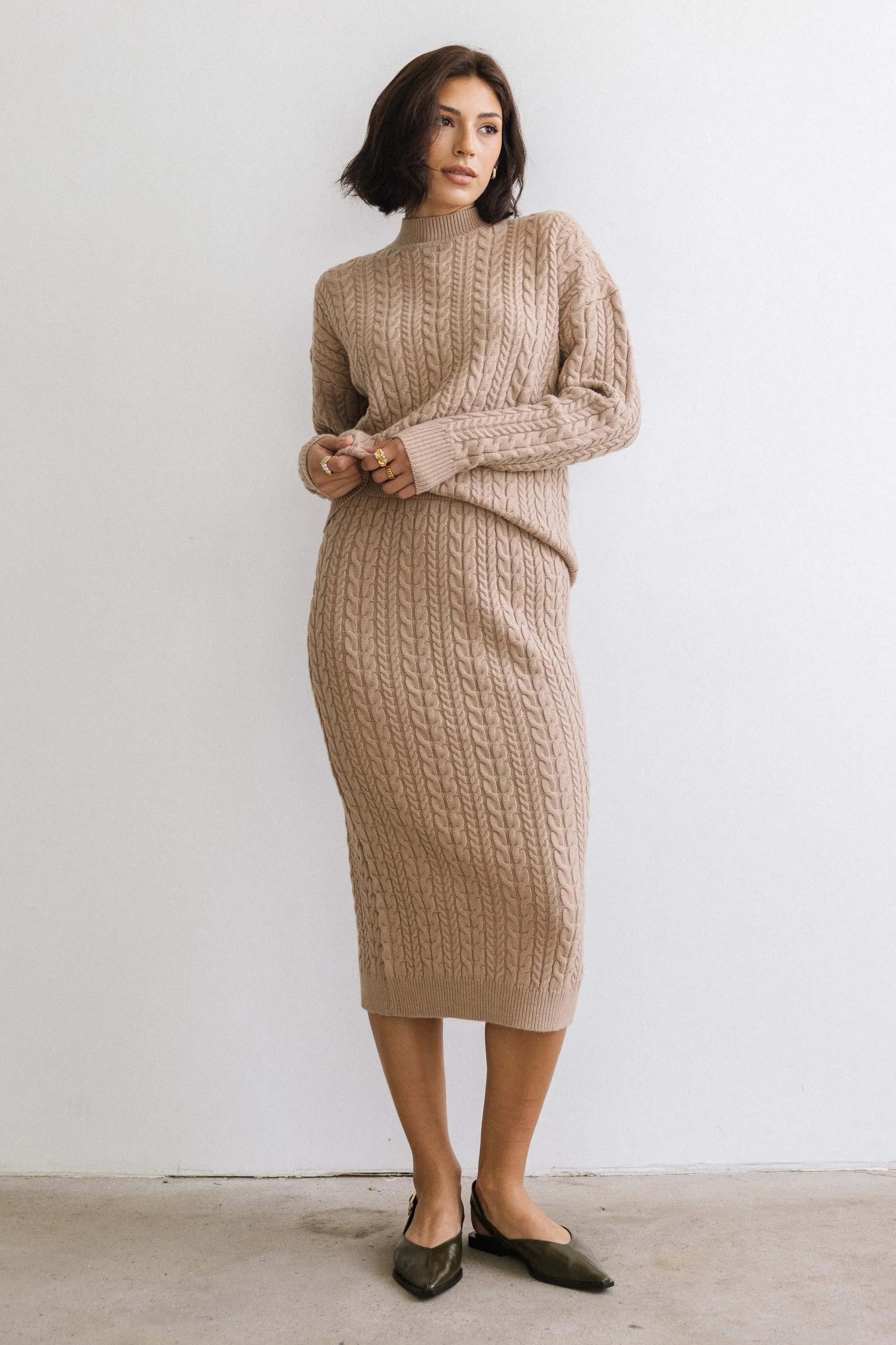 Renley Cable Knit Midi Skirt - FINAL SALE sold by bohme product image thumbnail 5