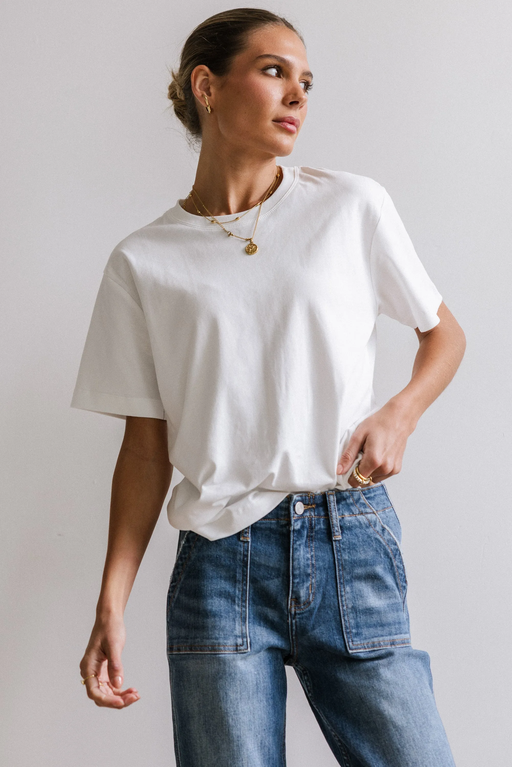 Chance Tee in White sold by bohme