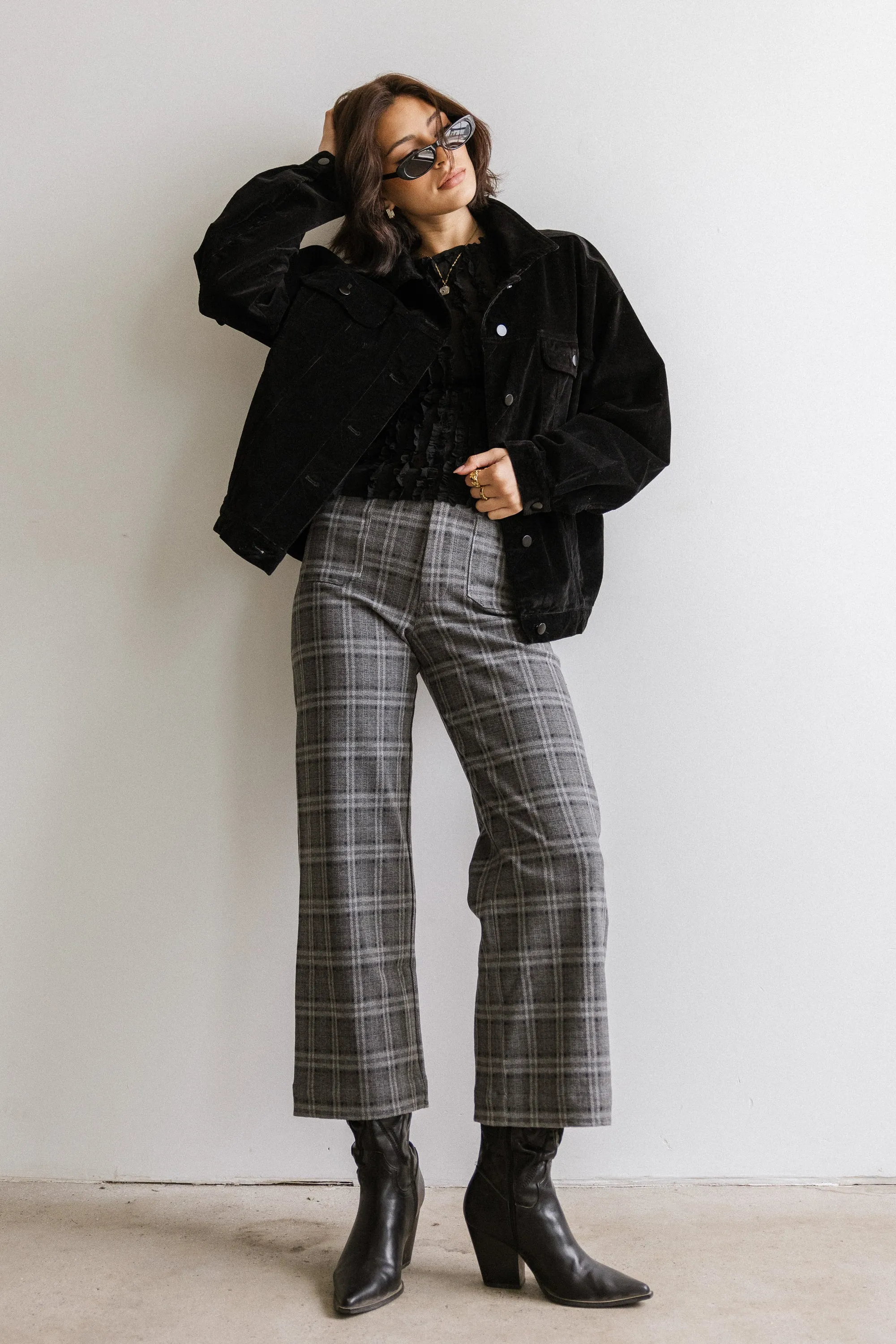 Fisher Plaid Wide Leg Pants sold by bohme
