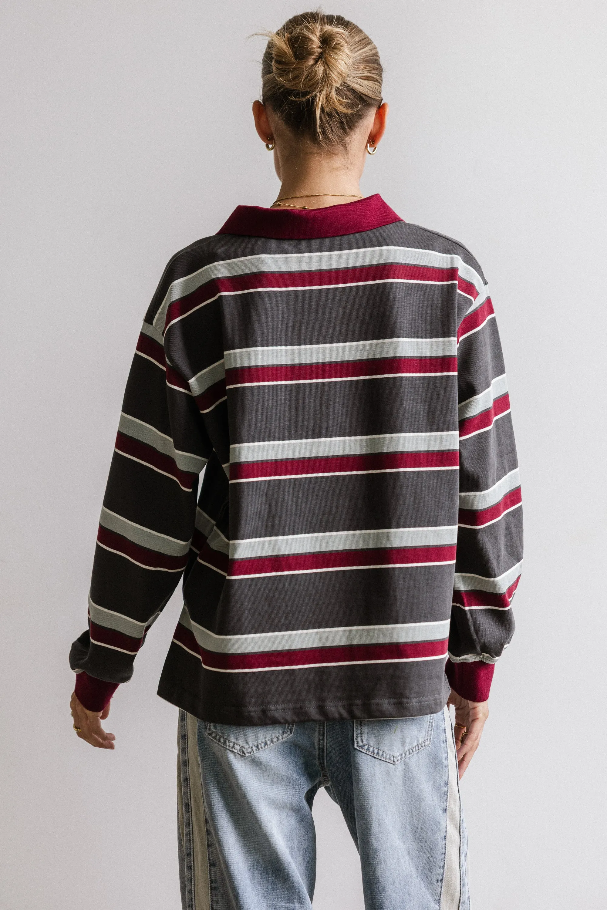 Megan Striped Top in Grey sold by bohme product image thumbnail 4