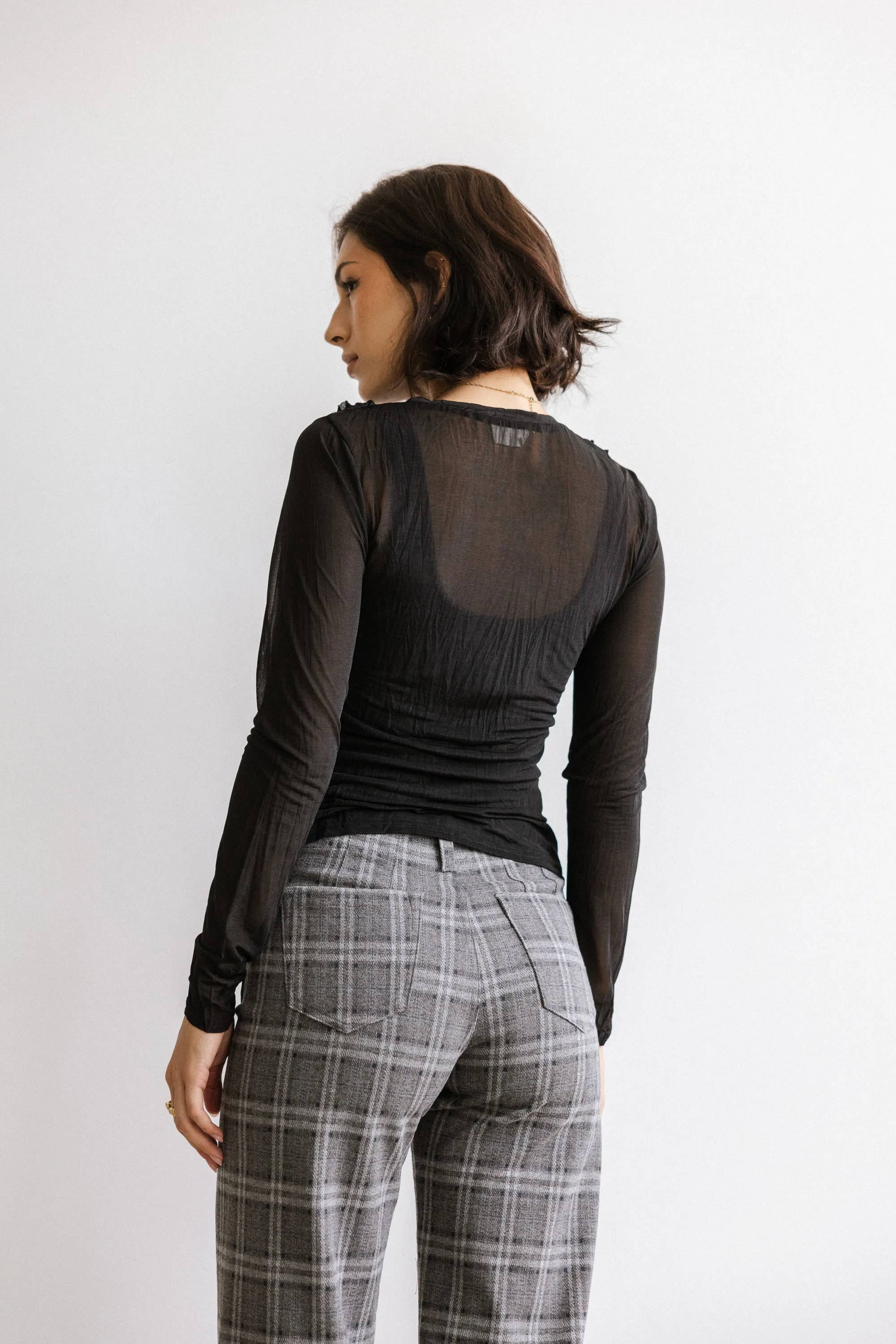 Marie Sheer Top in Black sold by bohme product image thumbnail 3