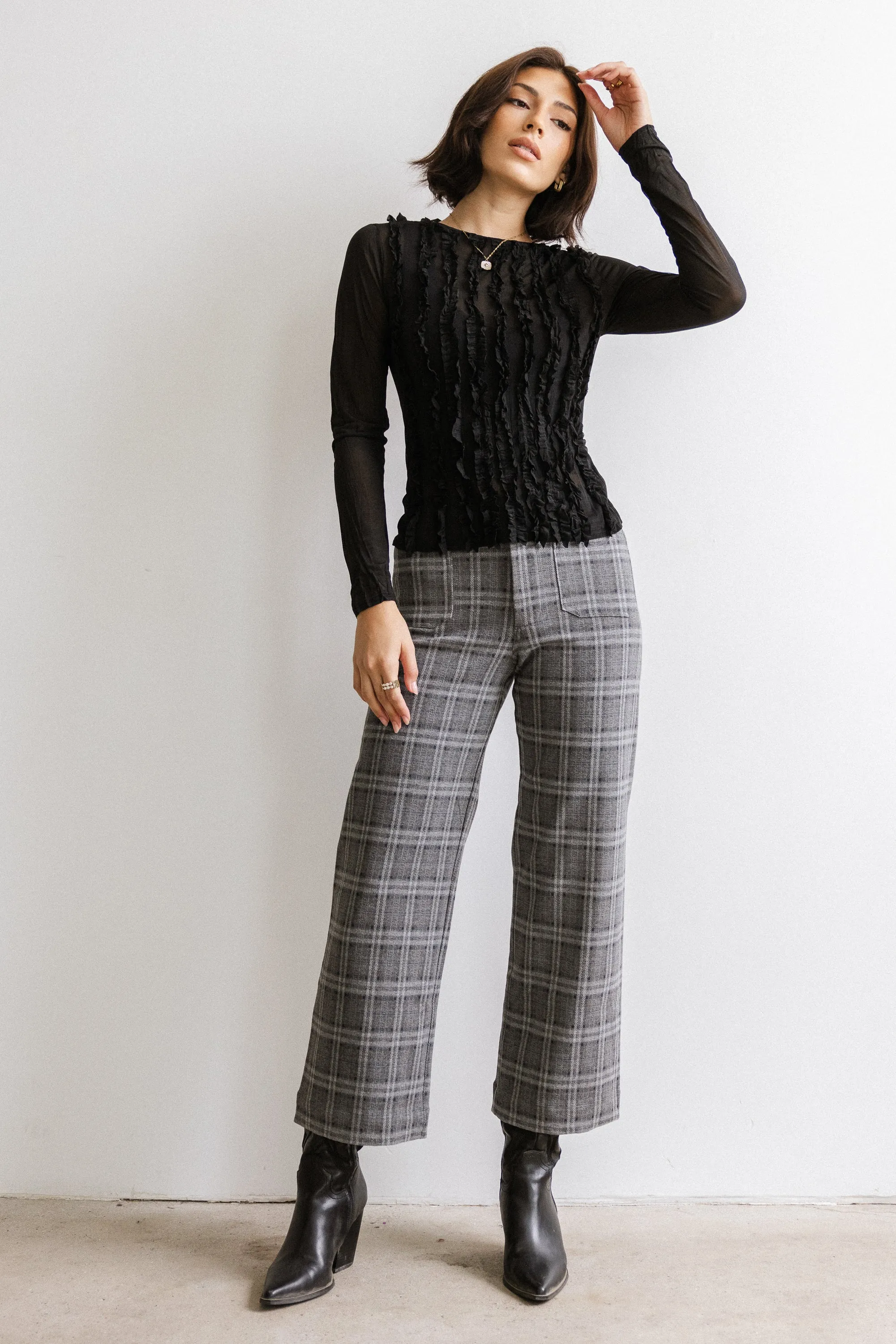 Marie Sheer Top in Black sold by bohme