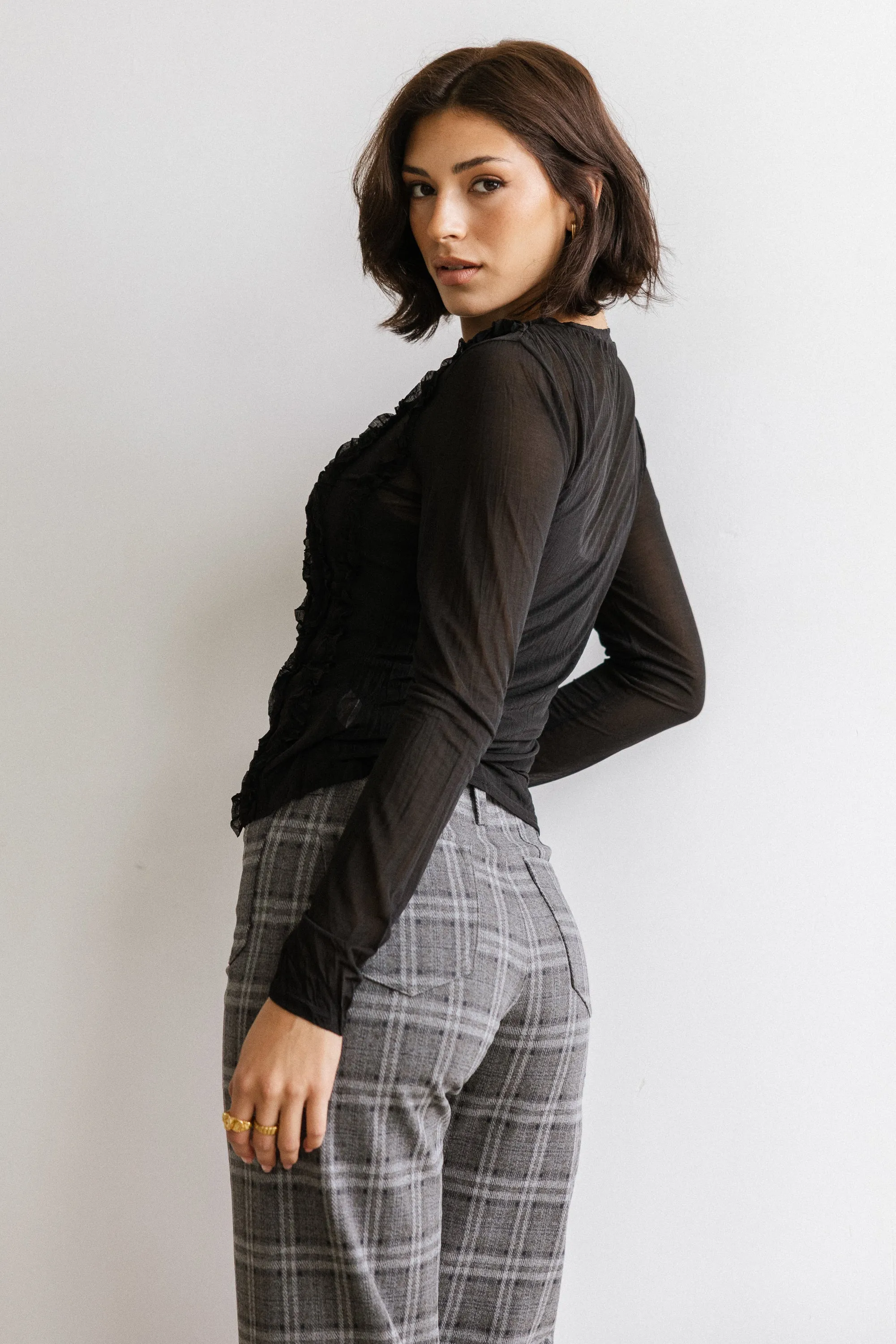 Marie Sheer Top in Black sold by bohme product image thumbnail 5