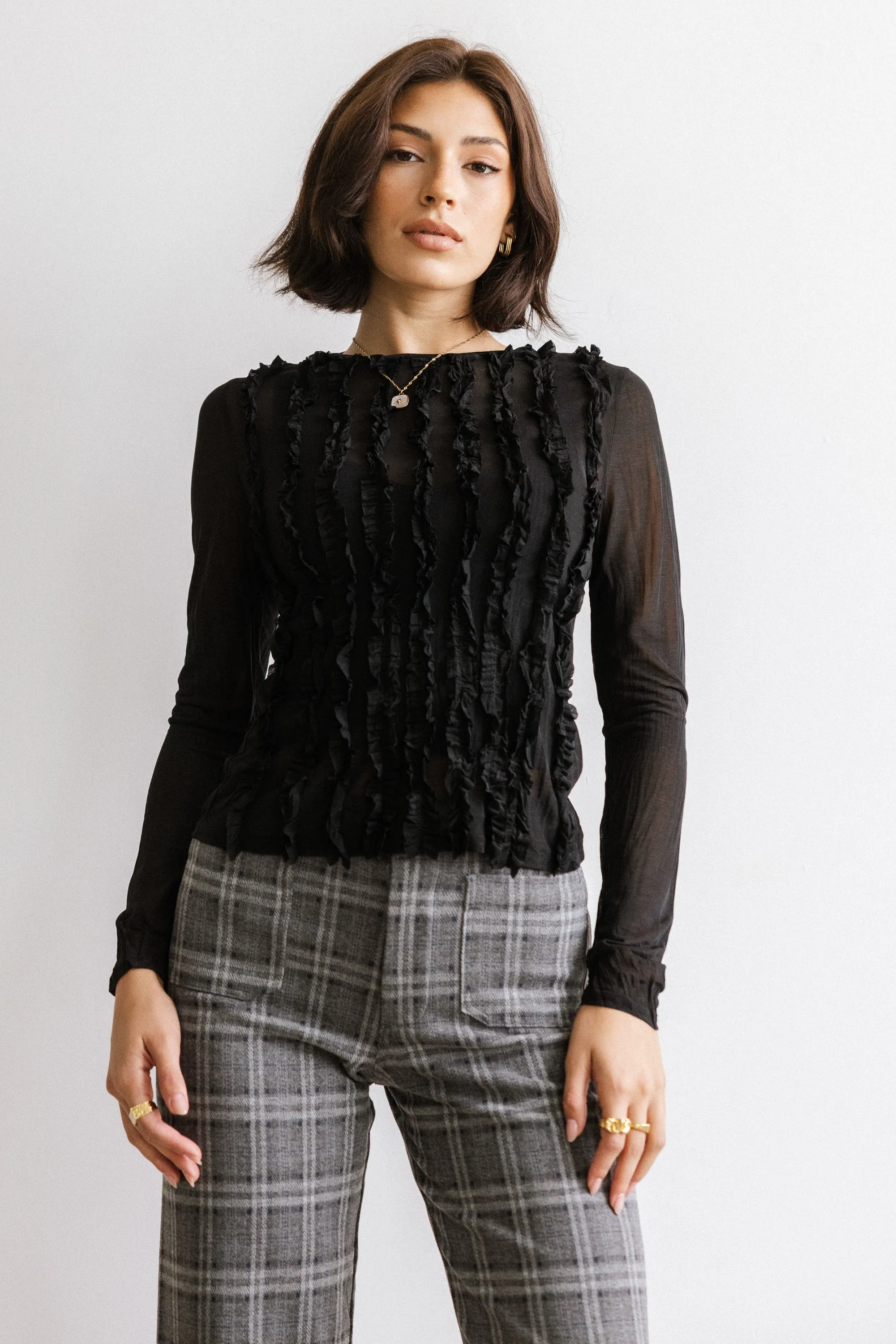 Marie Sheer Top in Black sold by bohme product image thumbnail 2