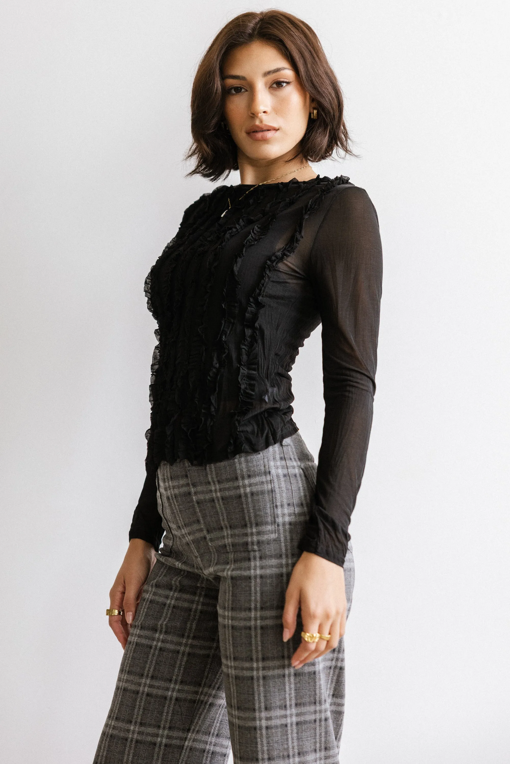 Marie Sheer Top in Black sold by bohme product image thumbnail 4