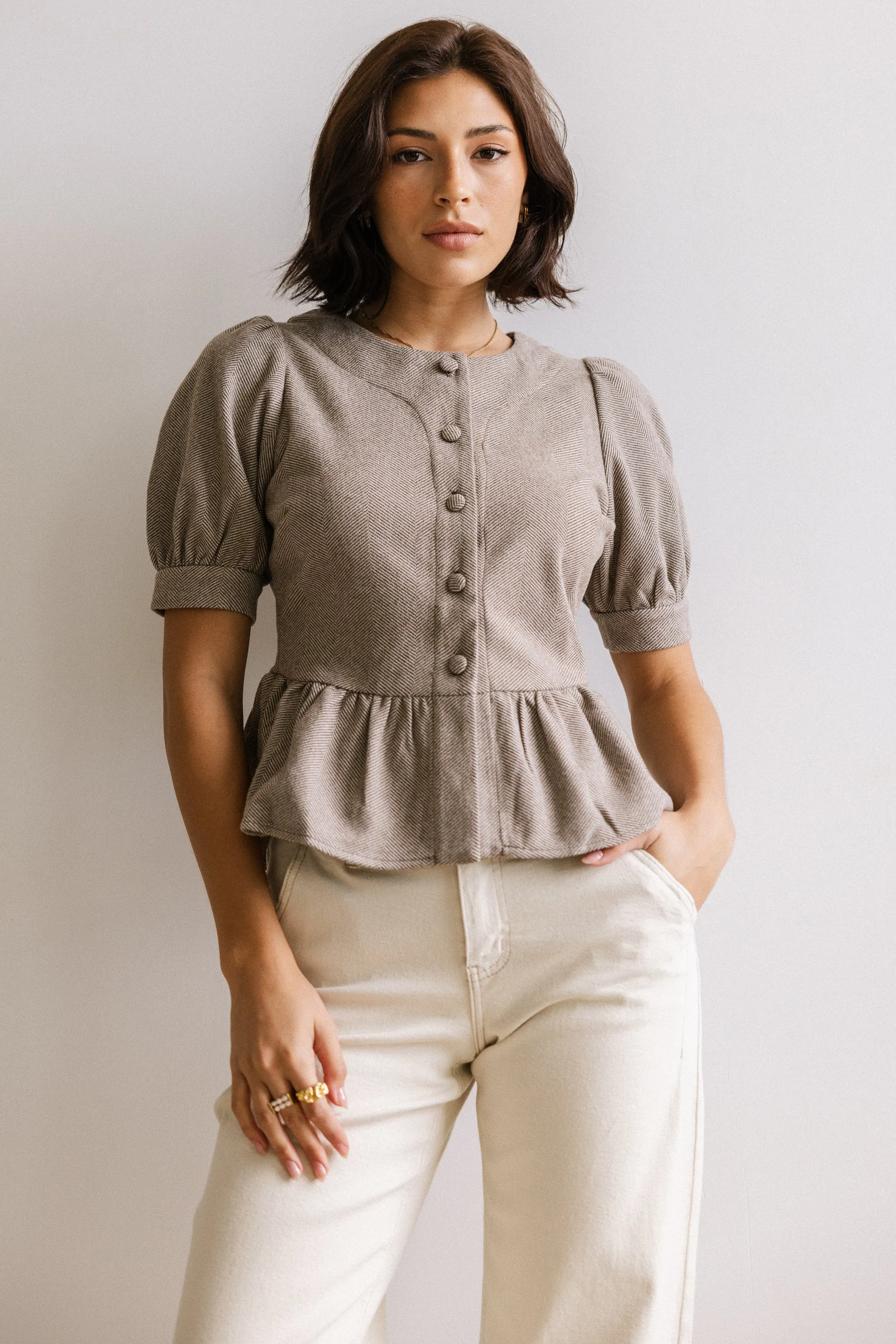 Tisha Peplum Blouse sold by bohme product image thumbnail 3