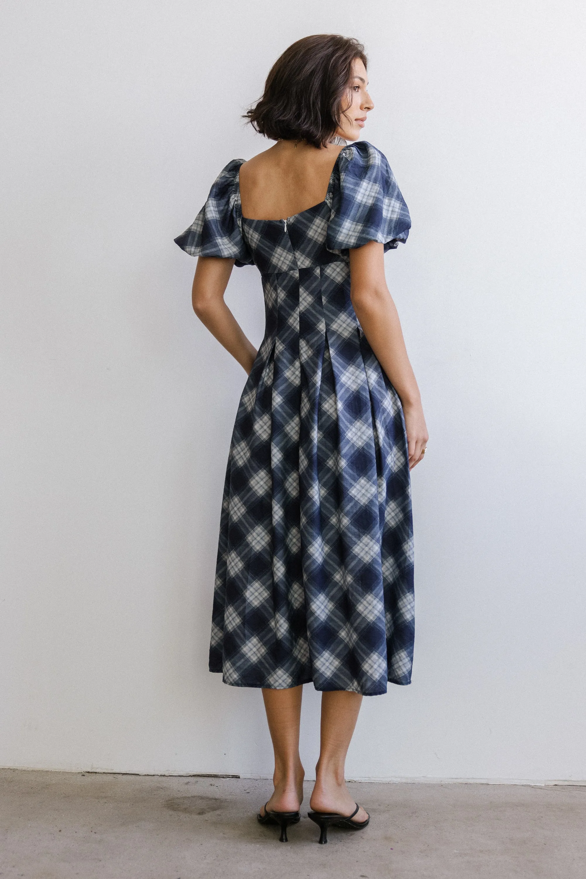 Kasey Plaid Midi Dress sold by bohme product image thumbnail 3