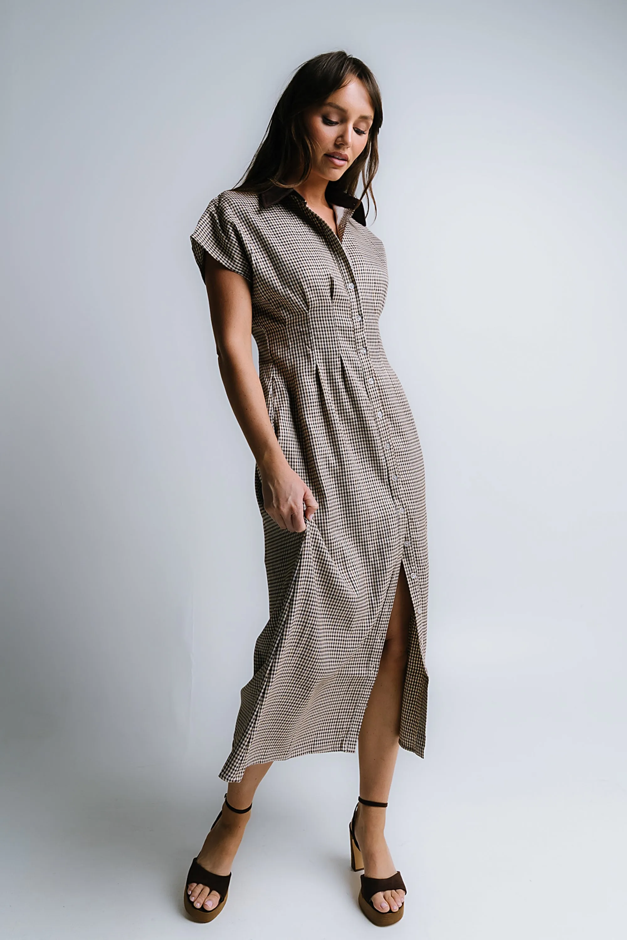 Andie Houndstooth Midi Dress sold by bohme product image thumbnail 5