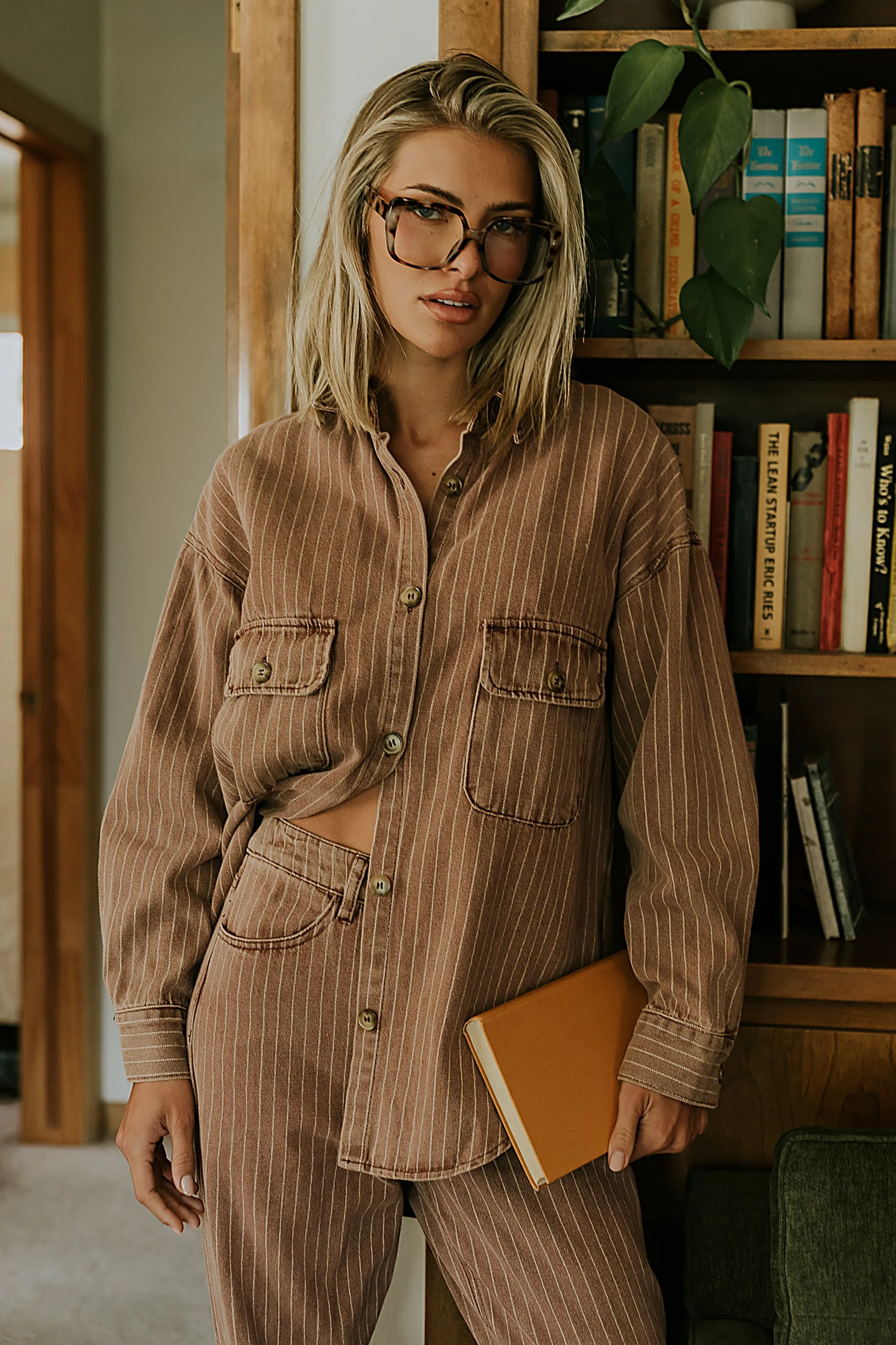 Shaylee Striped Button Up sold by bohme product image thumbnail 4