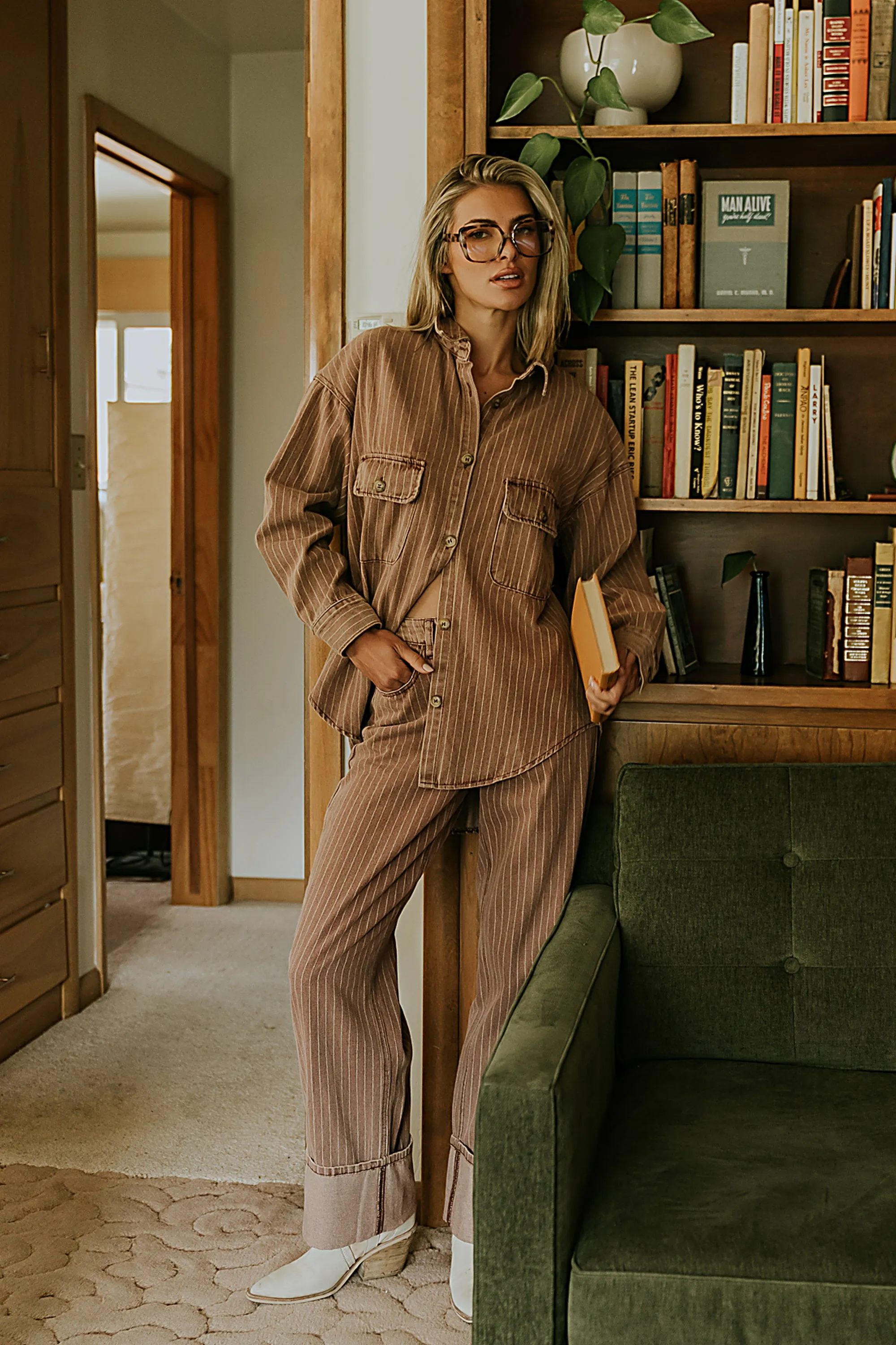 Shaylee Striped Button Up sold by bohme product image thumbnail 3