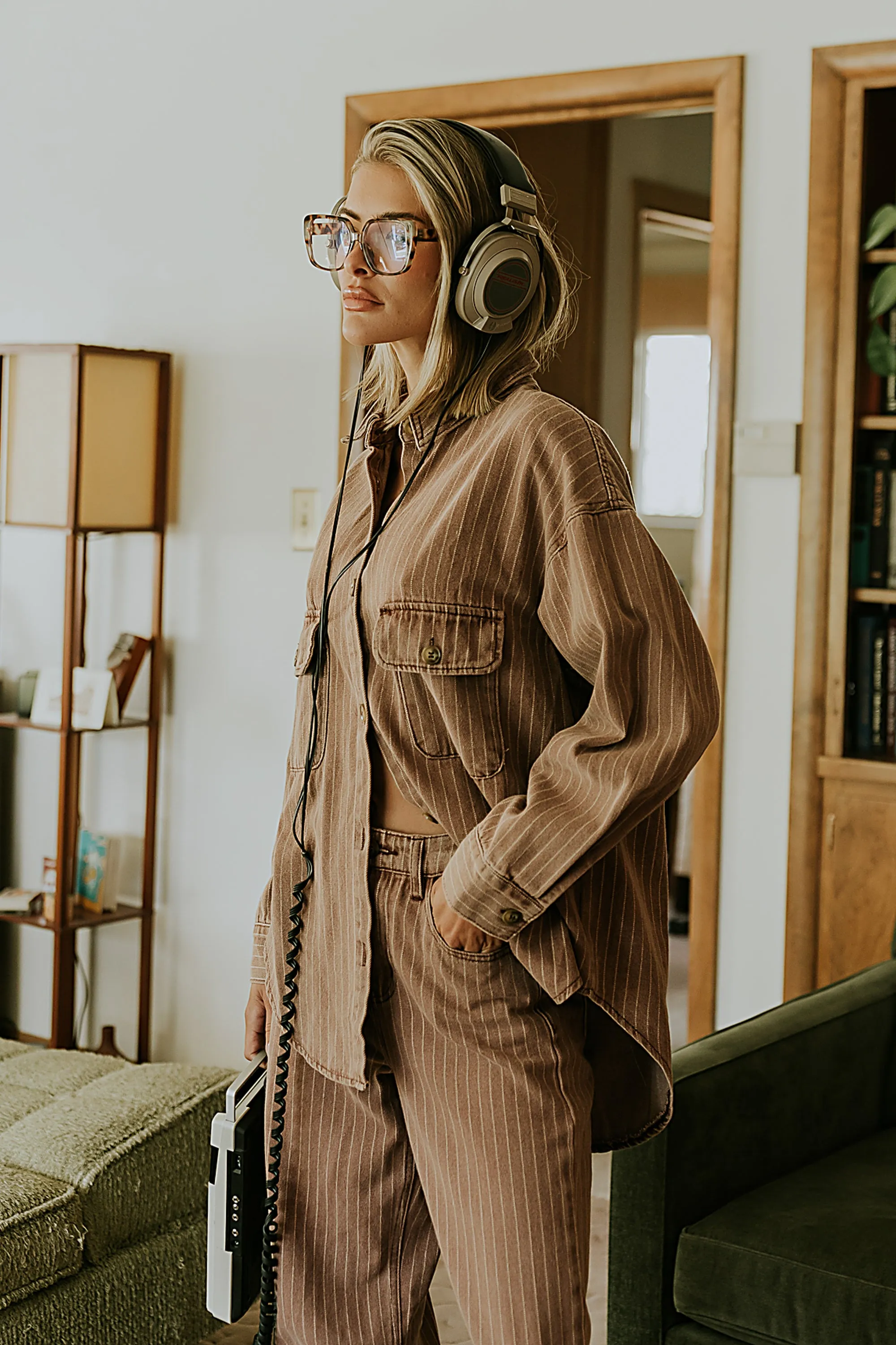 Shaylee Striped Button Up sold by bohme product image thumbnail 2