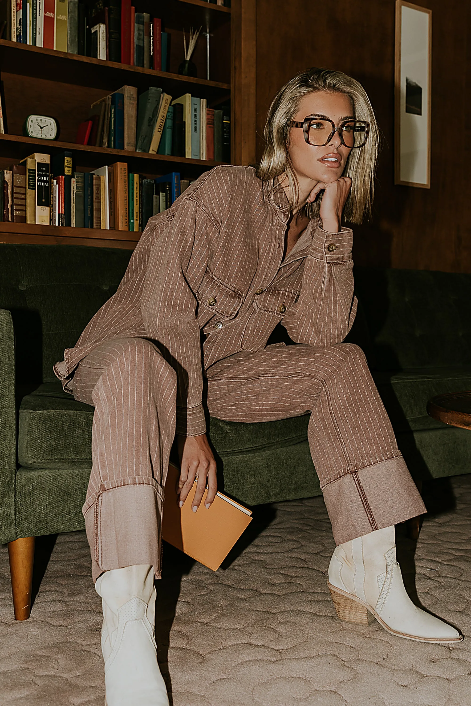 Shaylee Striped Wide Leg Jeans sold by bohme product image thumbnail 5