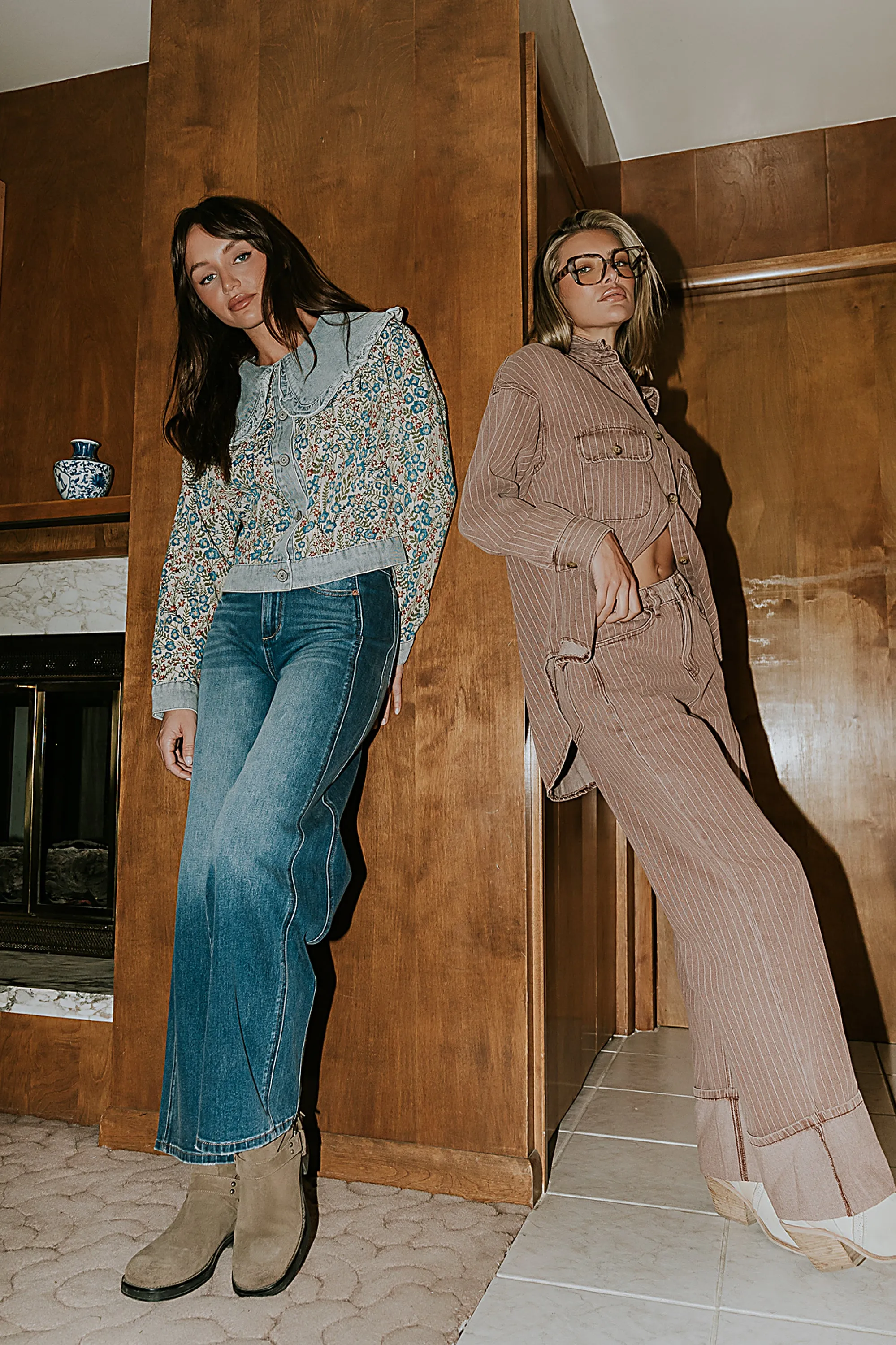 Shaylee Striped Wide Leg Jeans sold by bohme product image thumbnail 3