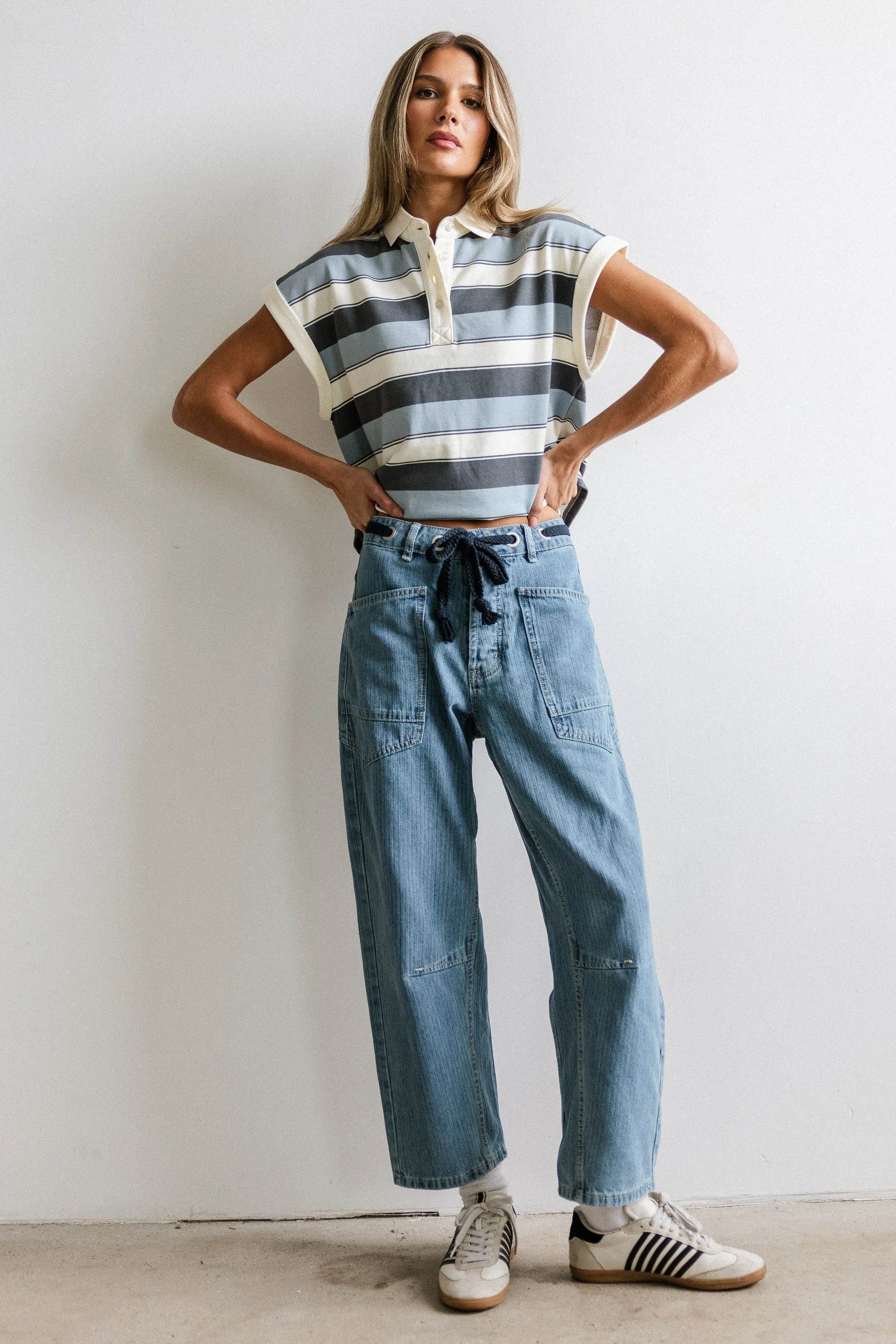 Niko Striped Top in Blue sold by bohme product image thumbnail 3