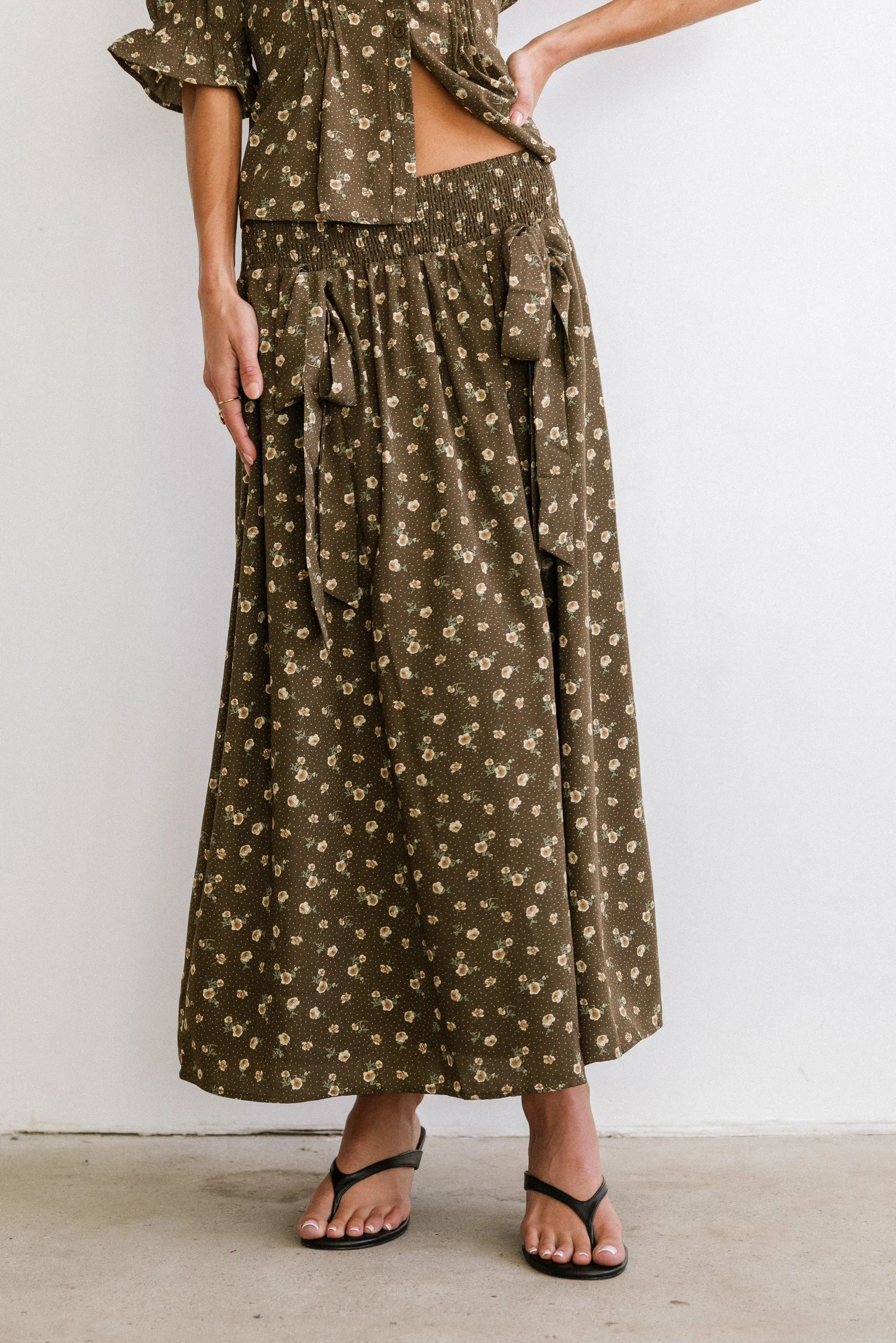 Xander Floral Maxi Skirt sold by bohme