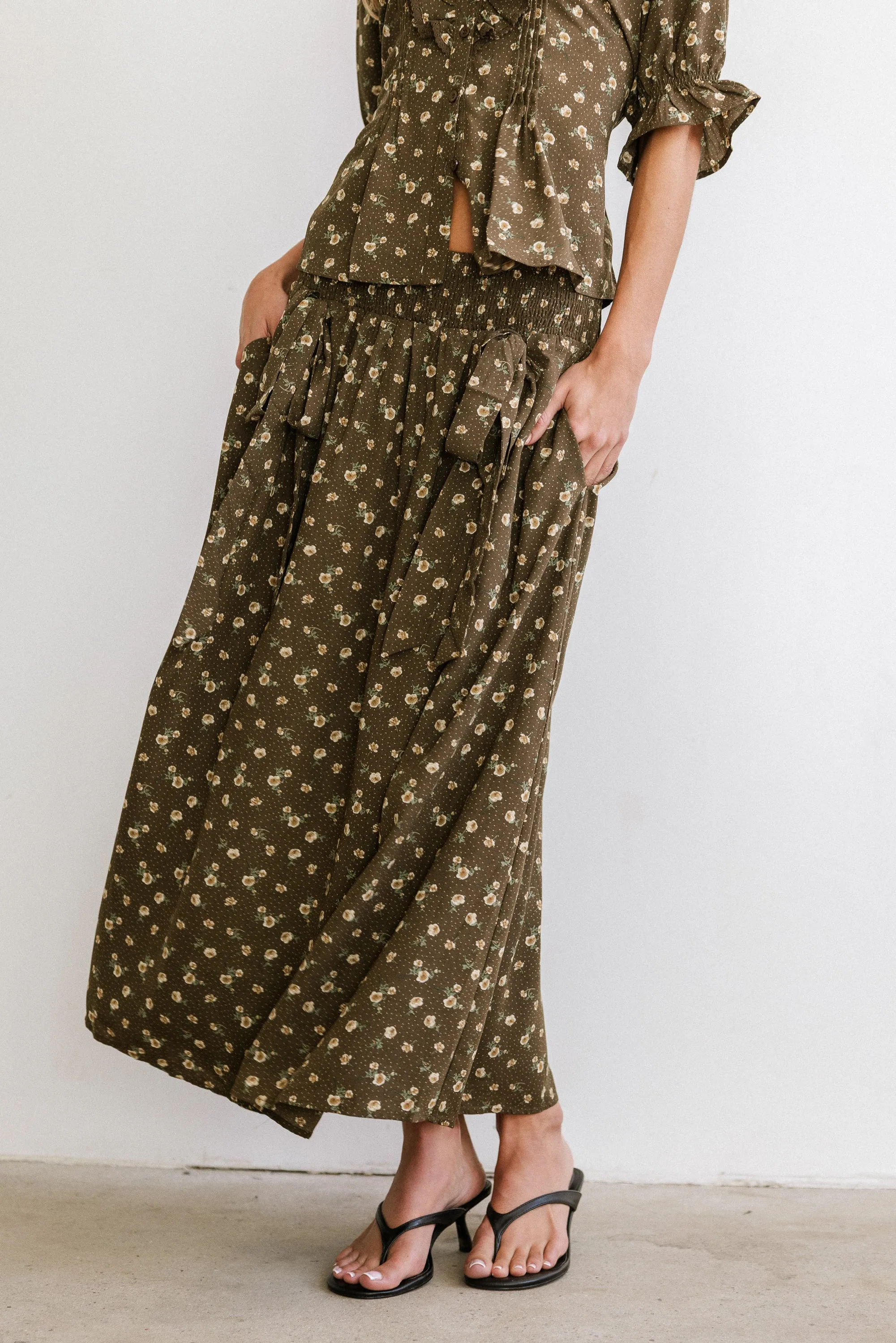 Xander Floral Maxi Skirt sold by bohme product image thumbnail 4