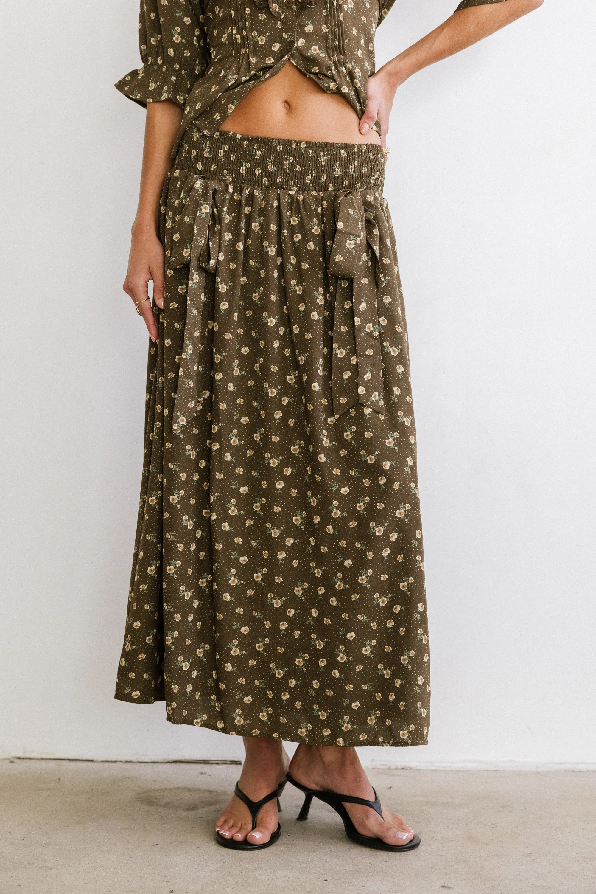 Xander Floral Maxi Skirt sold by bohme product image thumbnail 5