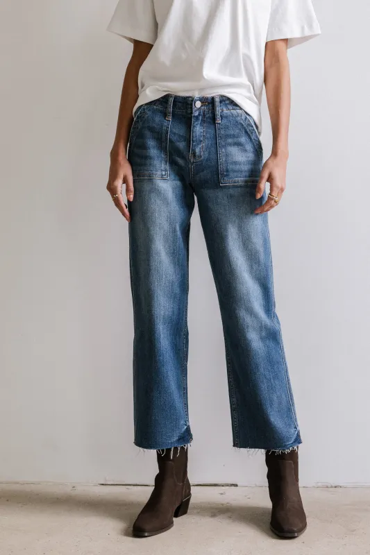 Eileen Cropped Straight Leg Jeans sold by bohme