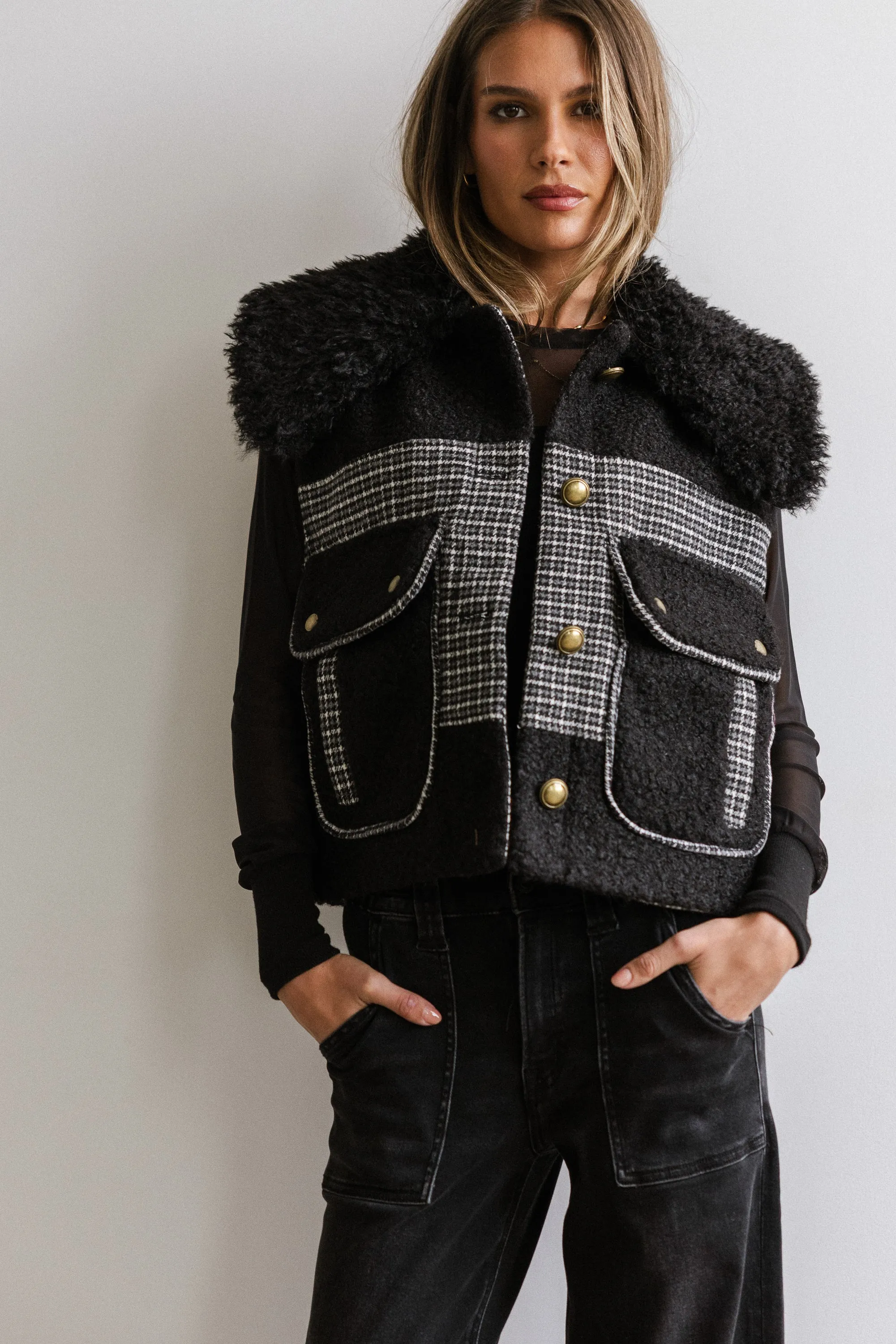 Liv Sherpa Vest in Black sold by bohme product image thumbnail 2