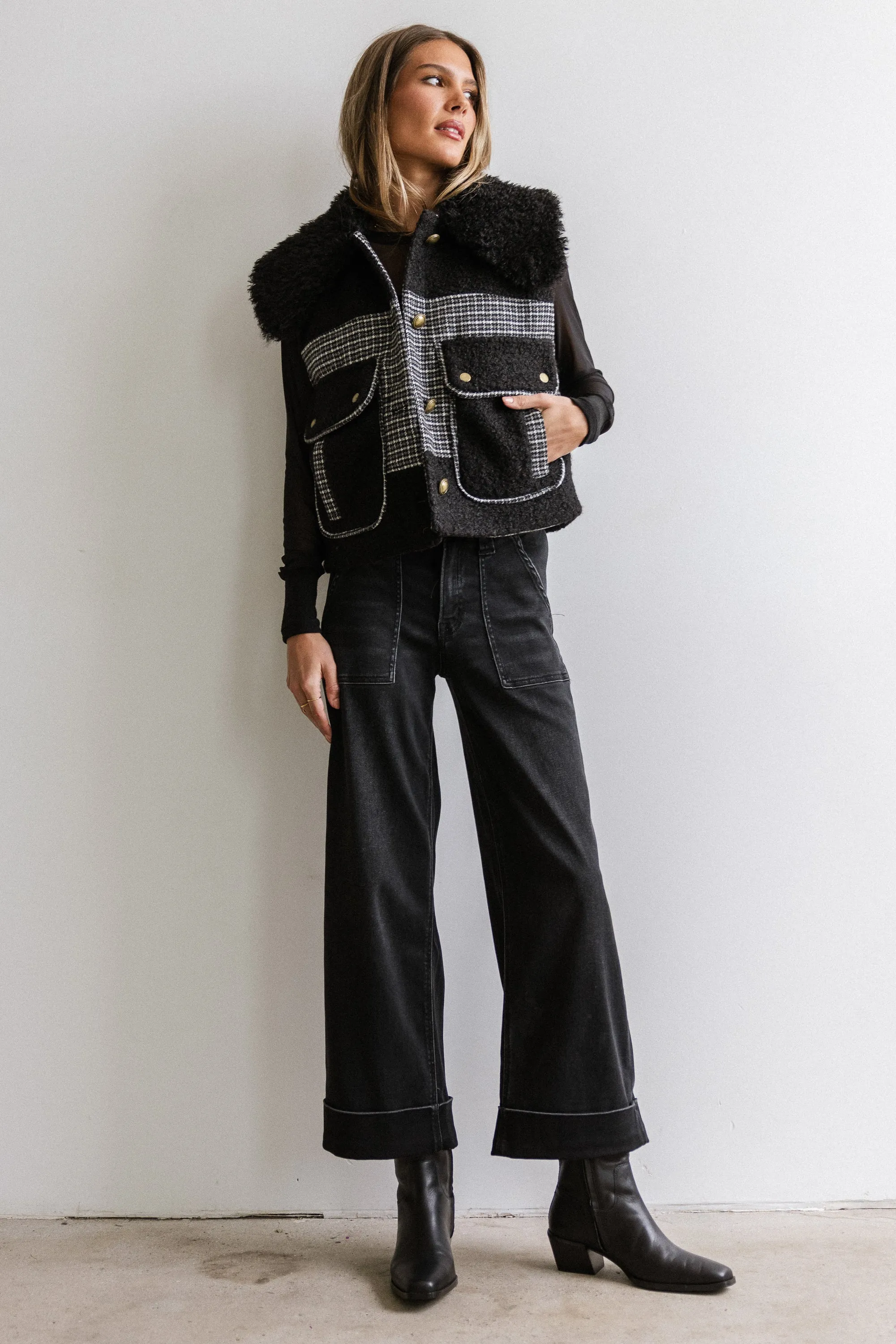 Liv Sherpa Vest in Black sold by bohme product image thumbnail 3