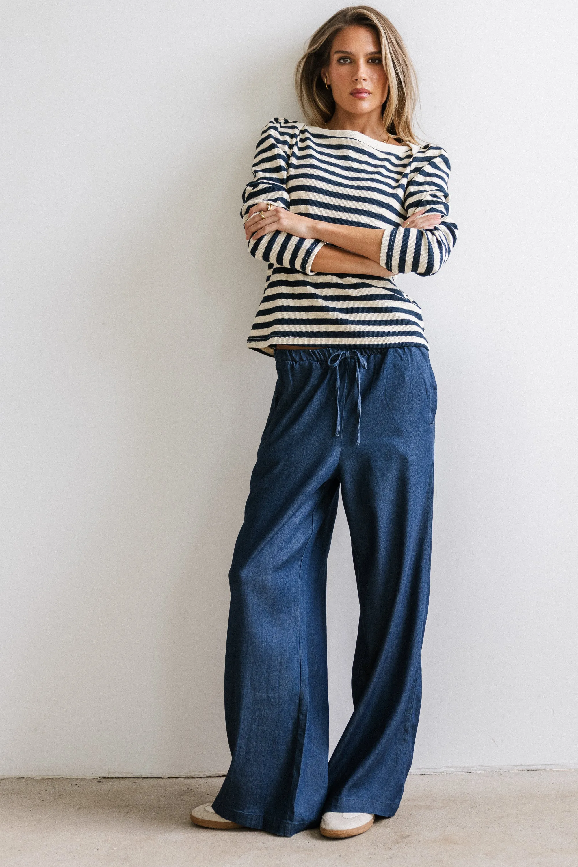 Banks Wide Leg Pants in Dark Wash sold by bohme product image thumbnail 2