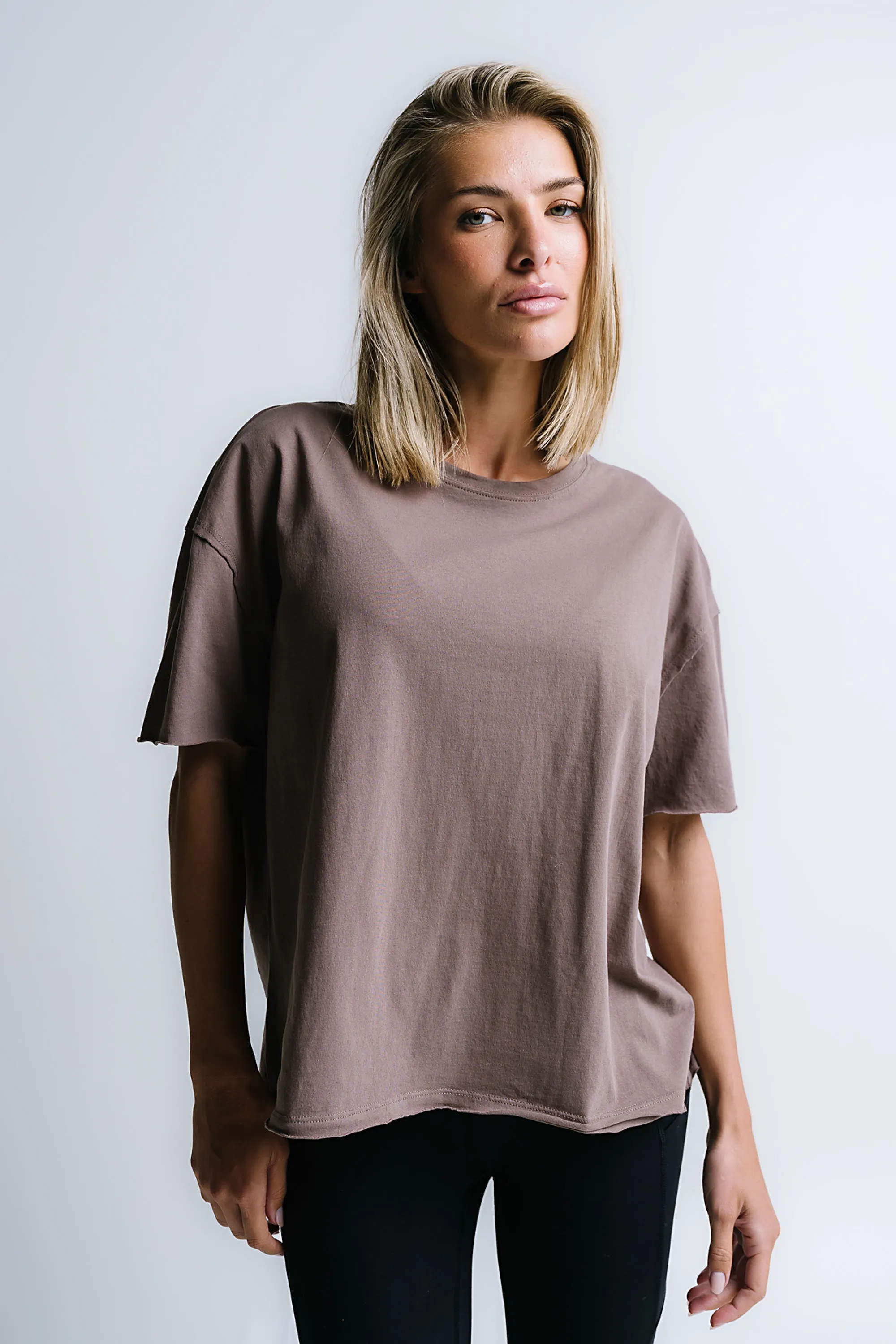 Abby Oversized Tee in Mocha sold by bohme product image thumbnail 4