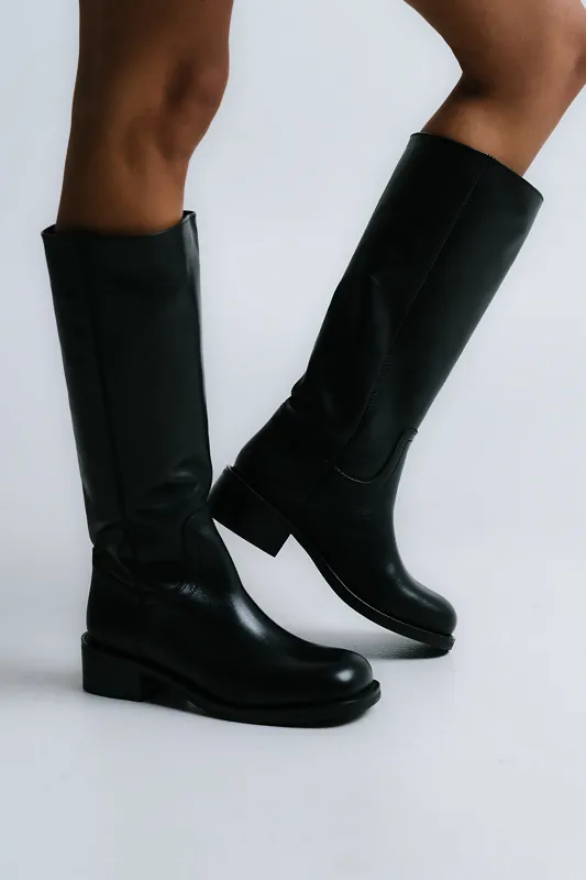 Steve Madden Riggs Tall Boots in Black sold by bohme