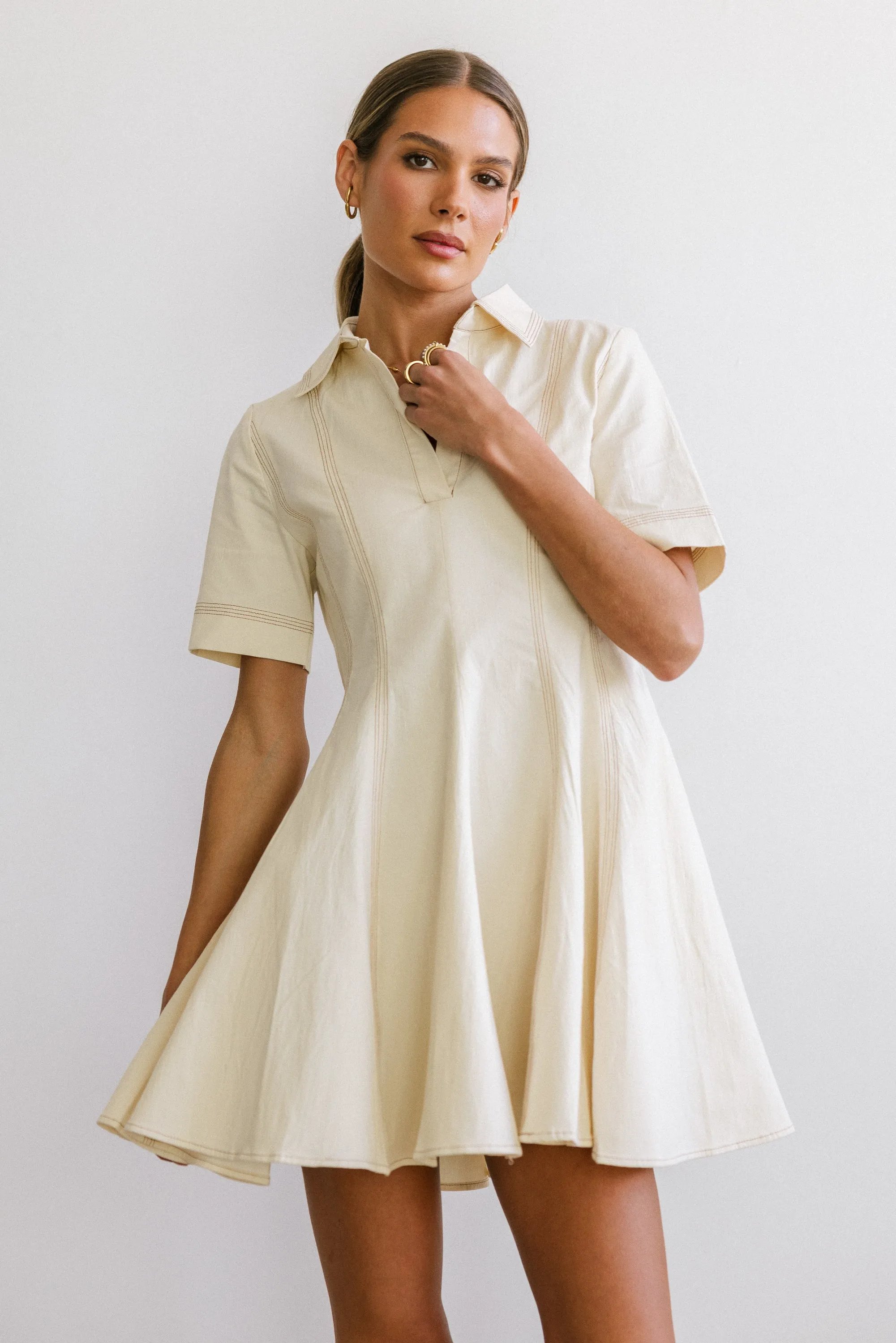 Haddie Collared Mini Dress sold by bohme product image thumbnail 4