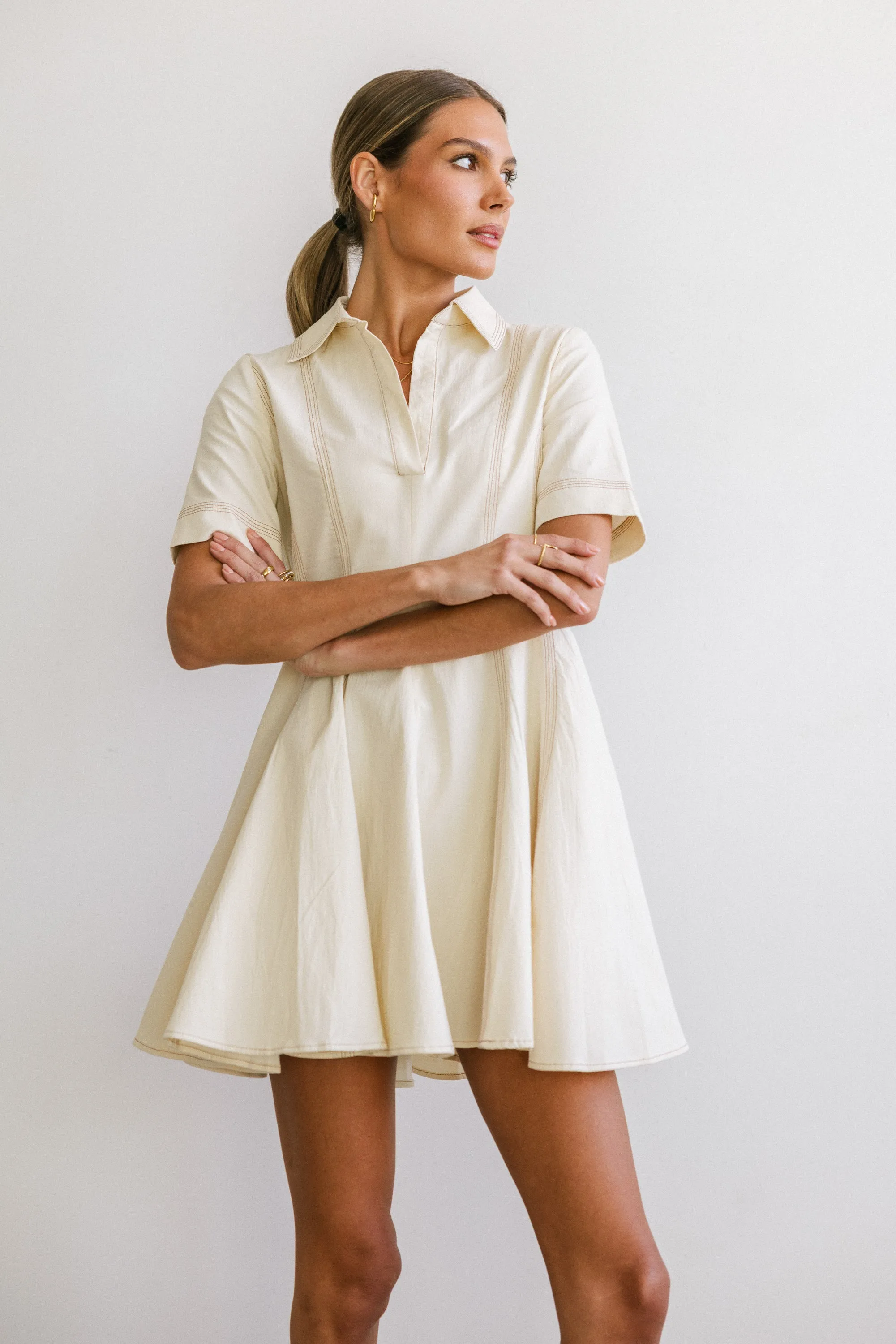 Haddie Collared Mini Dress sold by bohme product image thumbnail 5